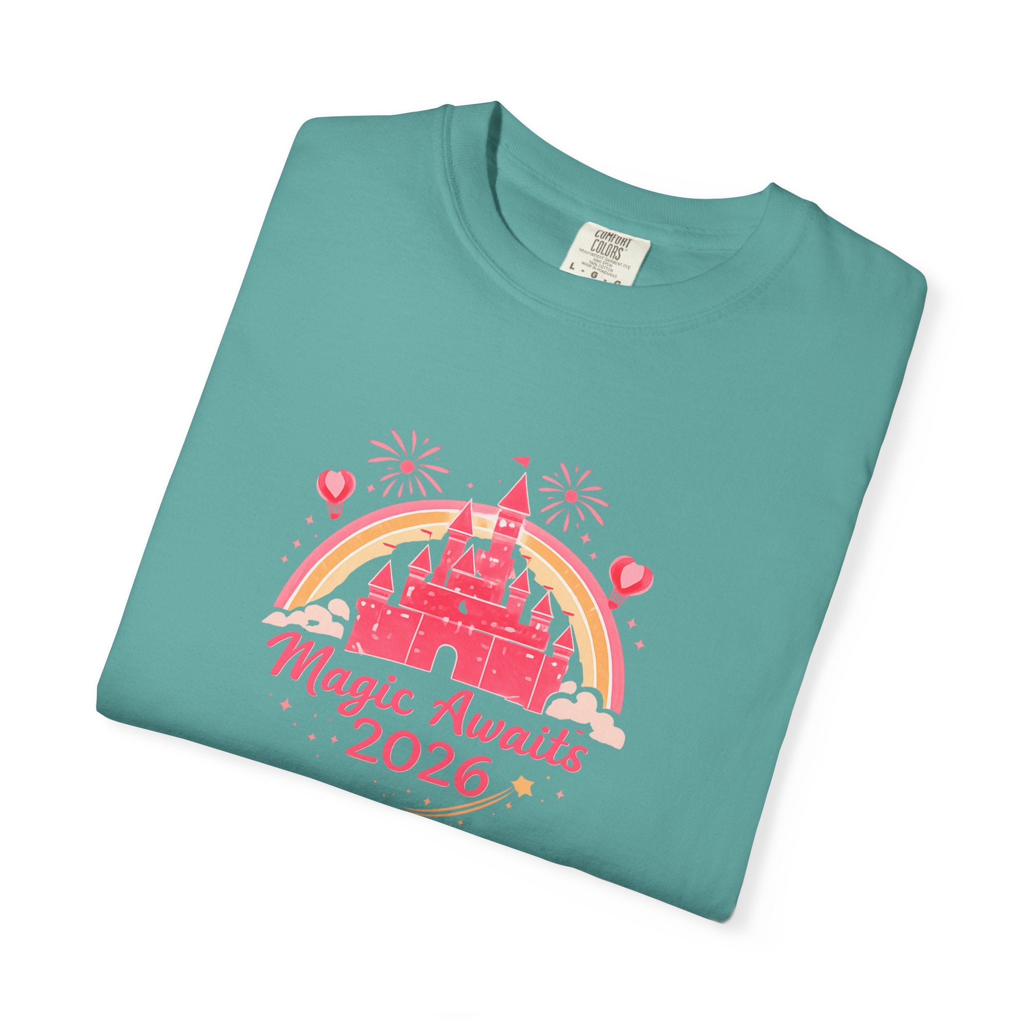 Magic Awaits 2026 Family Matching Shirts, Castle Fireworks Vacation Tees, Unisex Adult Youth Toddler Baby, Park Trip Outfit