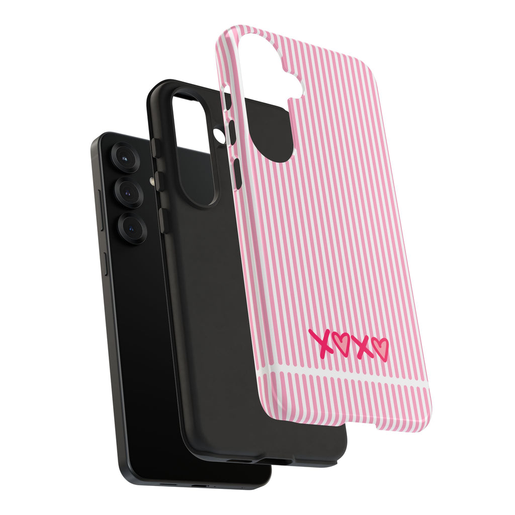Galentines Day Pink Striped Lines phone case, Pink Stripe Iphone case | Tough Cases - Iphone, Samsung and Pixel Mobile cases