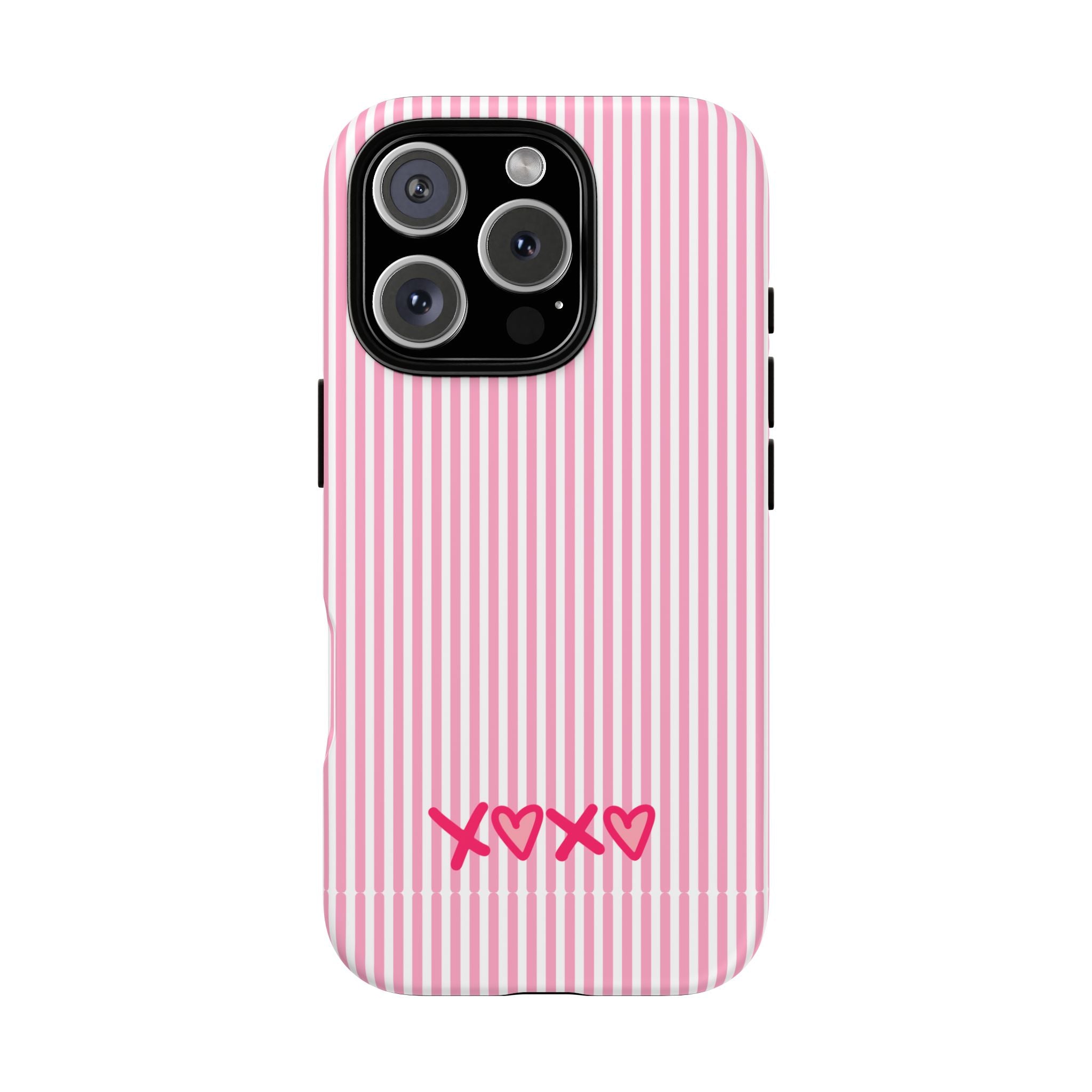 Galentines Day Pink Striped Lines phone case, Pink Stripe Iphone case | Tough Cases - Iphone, Samsung and Pixel Mobile cases