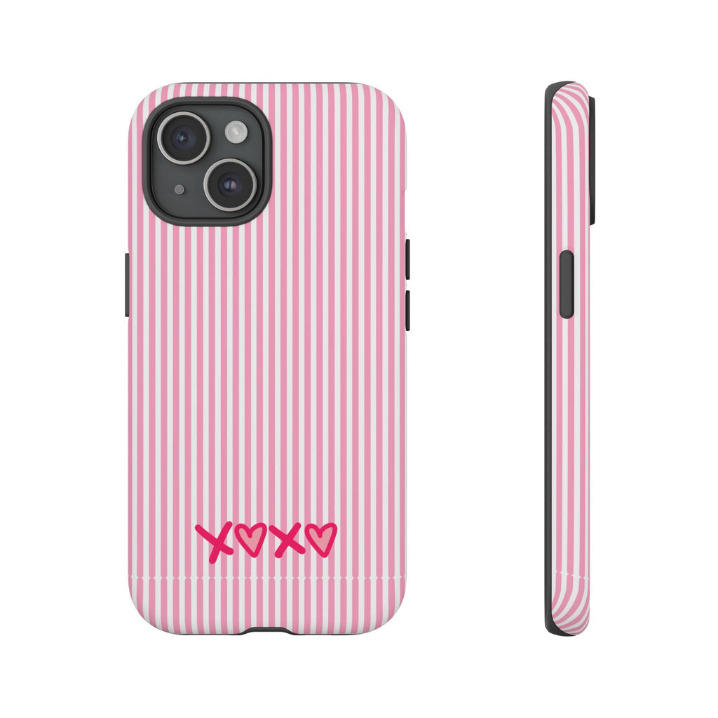 Galentines Day Pink Striped Lines phone case, Pink Stripe Iphone case | Tough Cases - Iphone, Samsung and Pixel Mobile cases