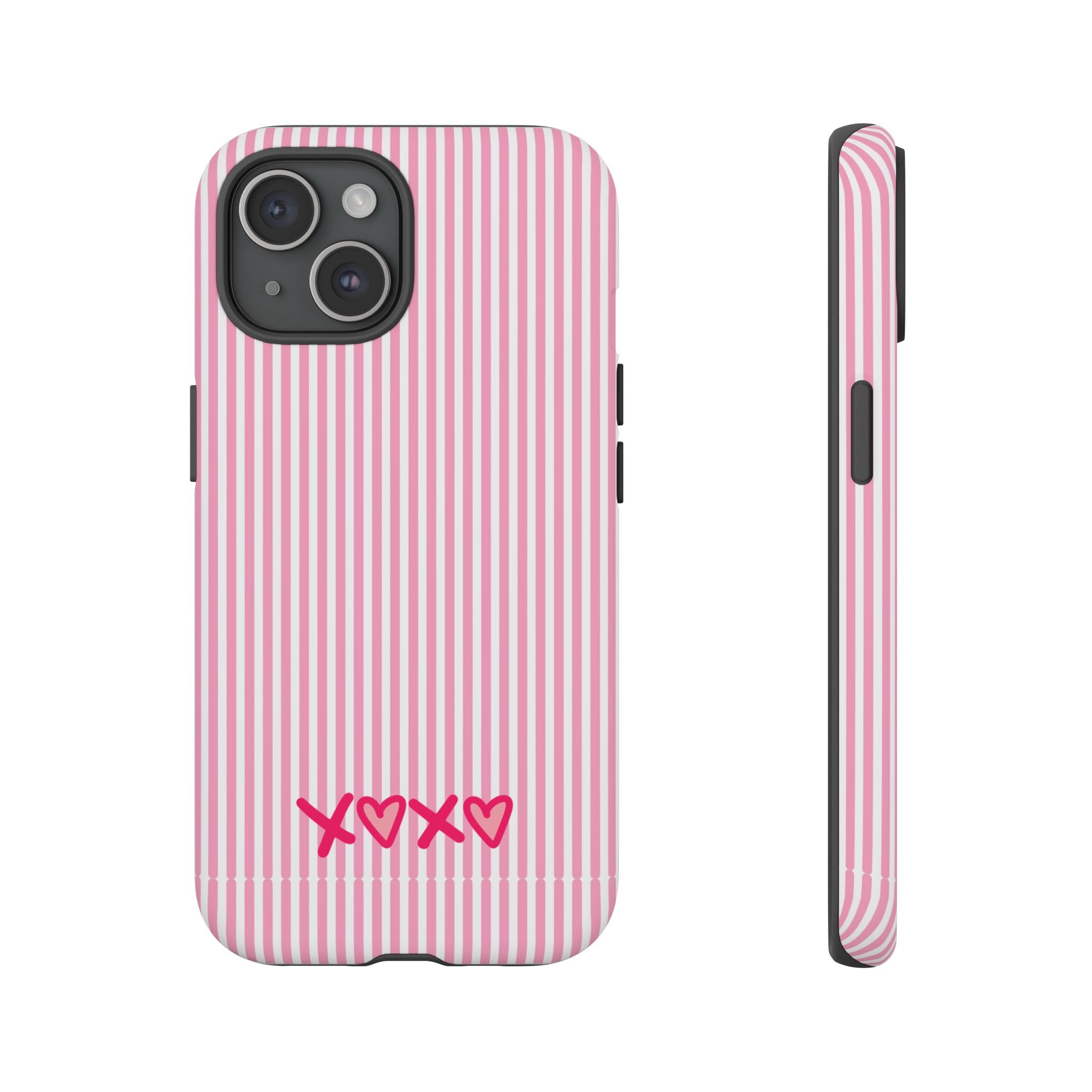 Galentines Day Pink Striped Lines phone case, Pink Stripe Iphone case | Tough Cases - Iphone, Samsung and Pixel Mobile cases