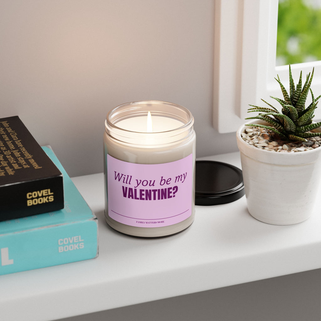 Will You Be My Valentine? | Valentines Day Gift Ideas | Handmade Valentine's Day Gift for Him or Her Candles - 9ox Scented Candle