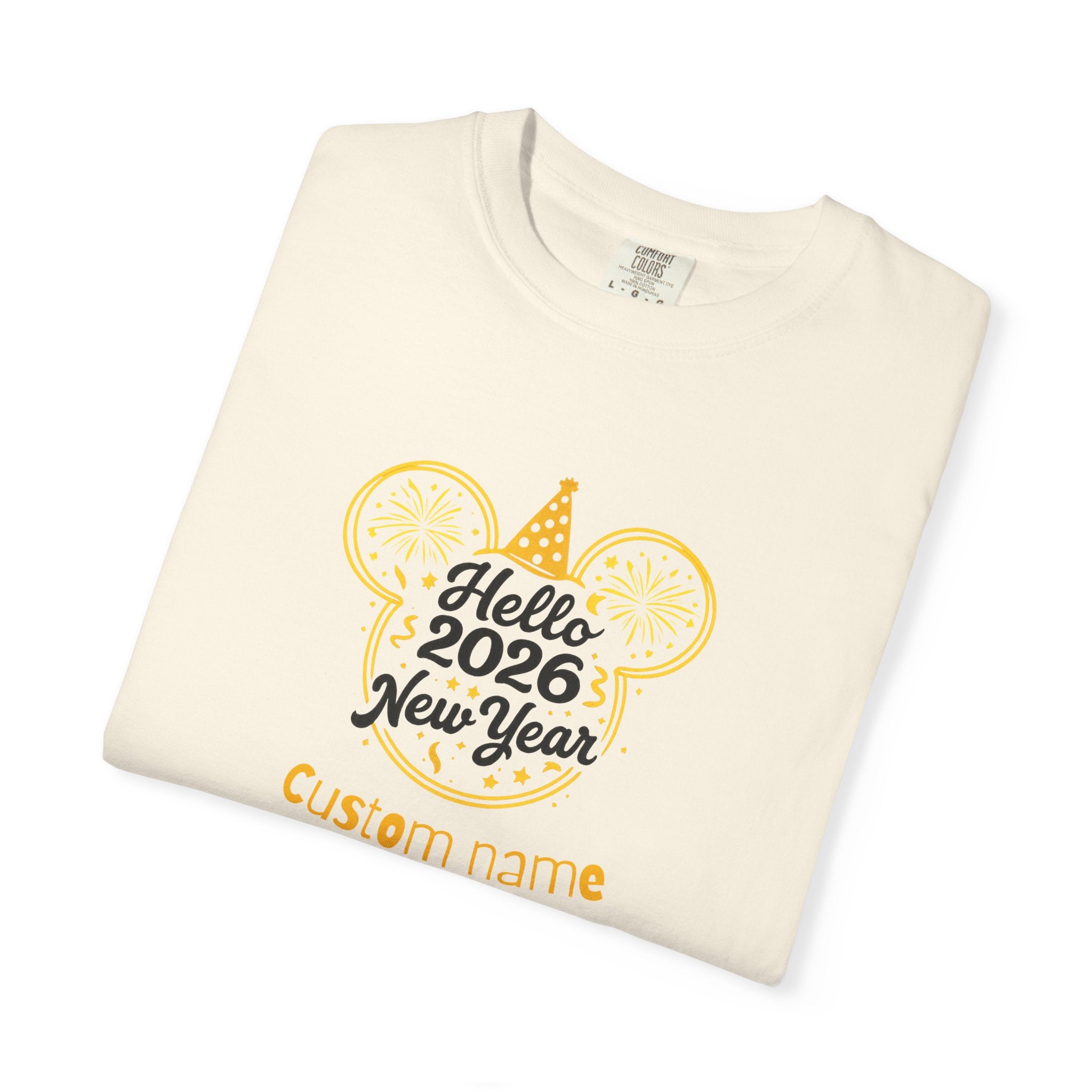 Hello 2026 Mouse Ears Family Shirts, Personalized New Year Matching Tees, Custom Mommy Daddy Sister Brother Baby, Unisex Adult Youth Toddler