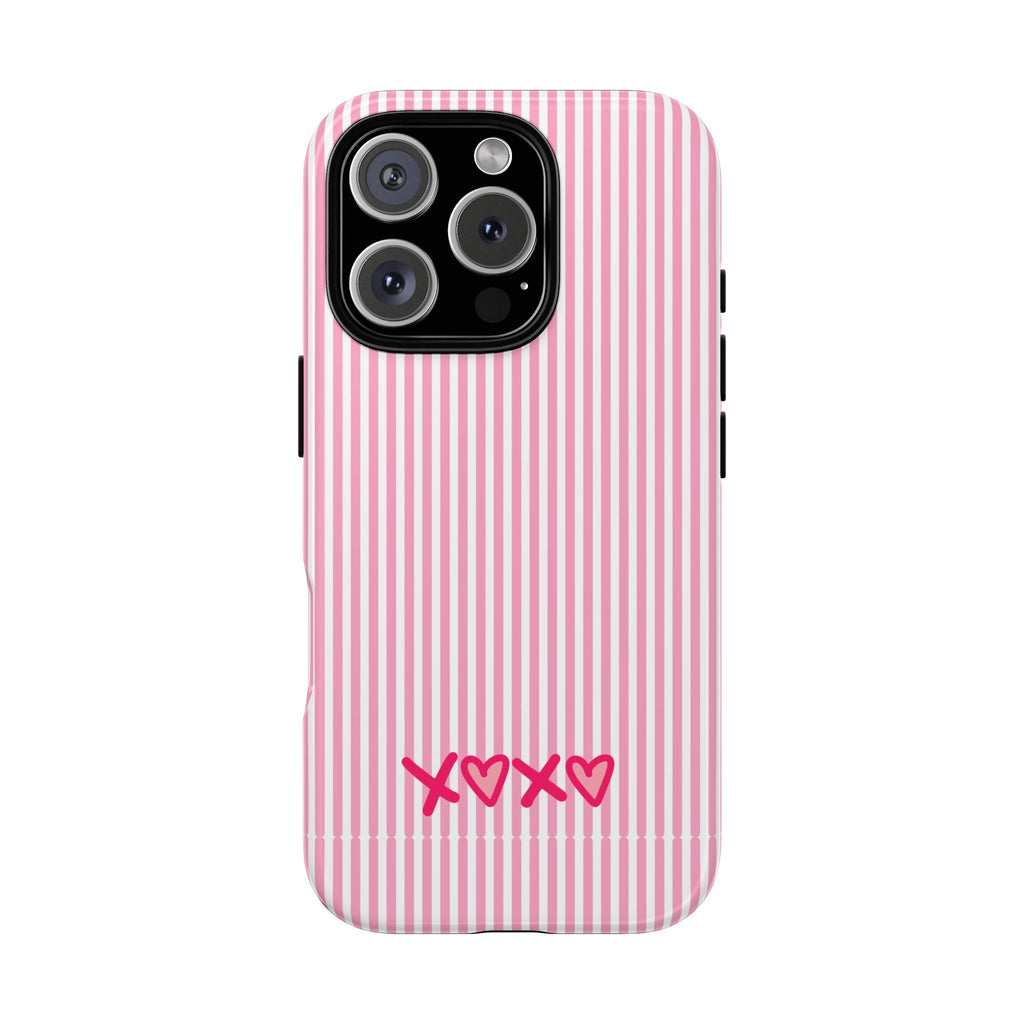 Galentines Day Pink Striped Lines phone case, Pink Stripe Iphone case | Tough Cases - Iphone, Samsung and Pixel Mobile cases