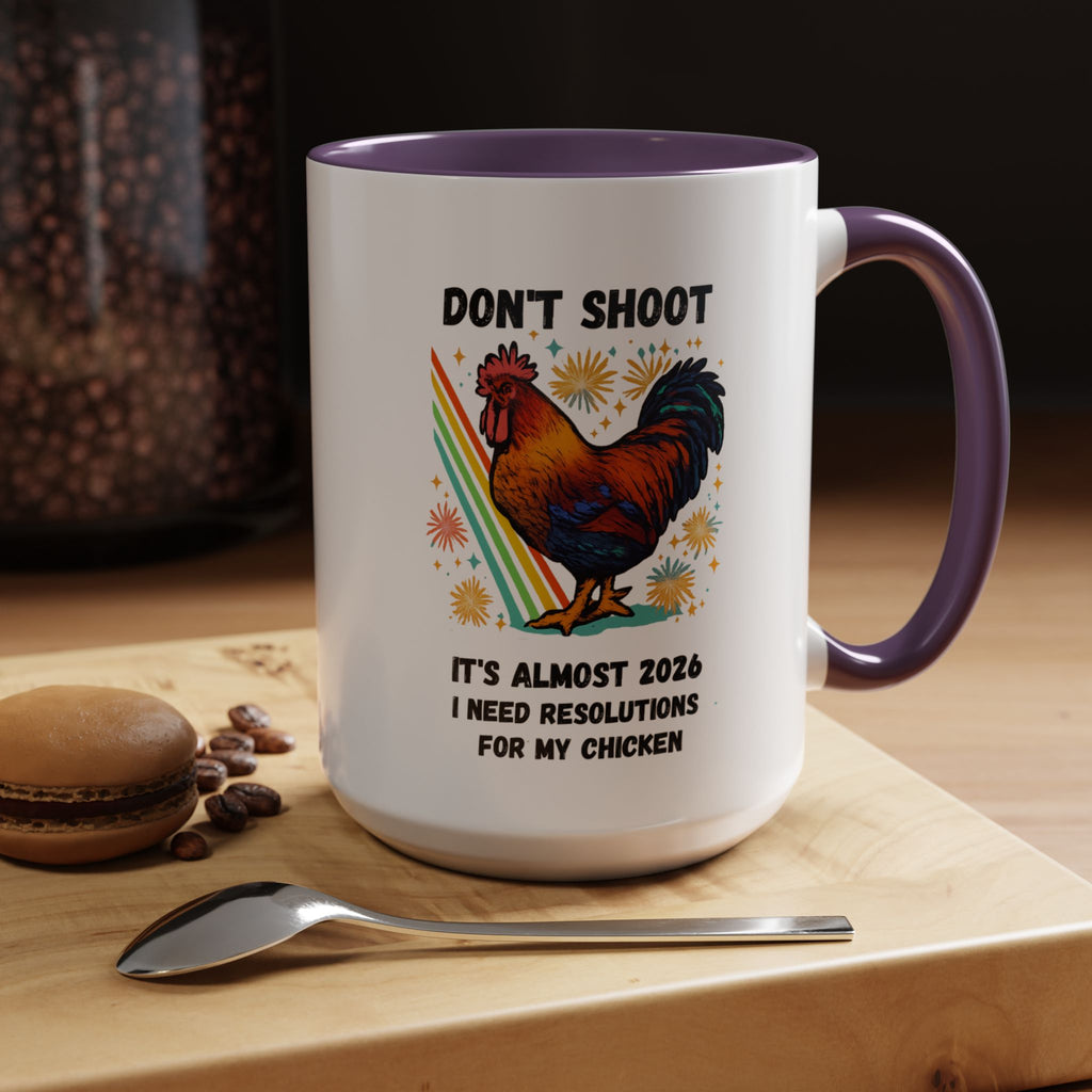 Dont Shoot 2026 Resolutions Mug, Funny Rooster Gamer Mug, Arc Raiders Inspired 11/15oz Coffee Mug, Gift for Brother