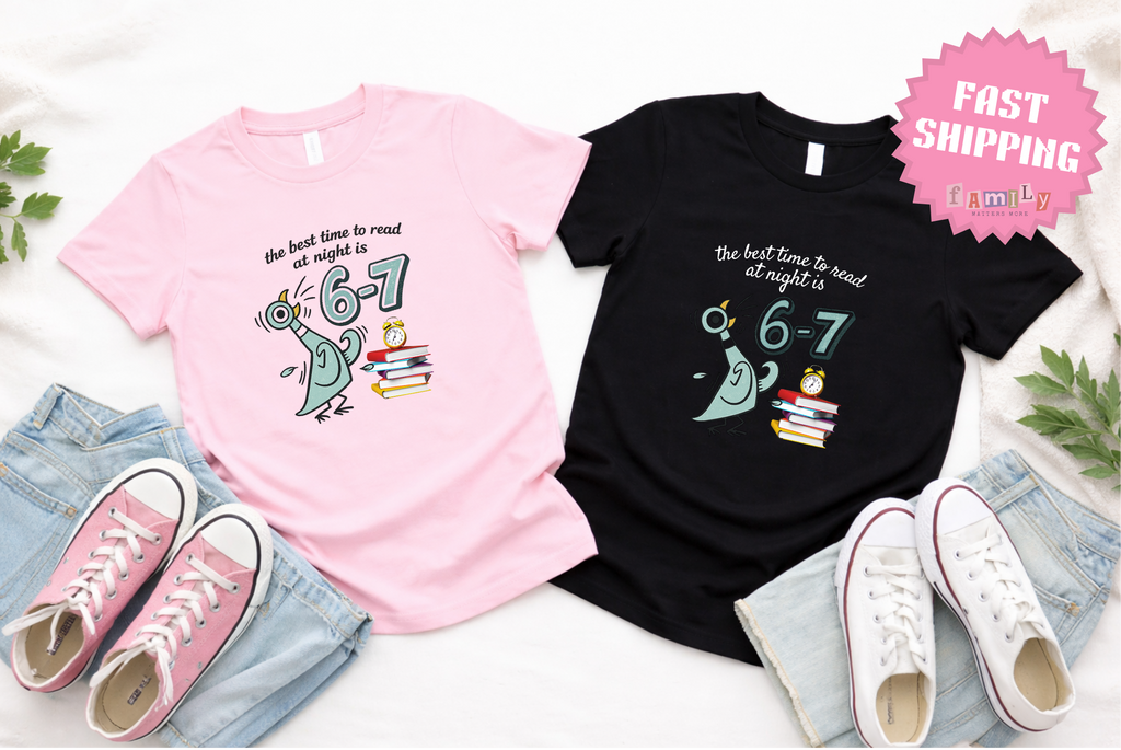 Comfort Colors Reading 6-7 T-Shirt, Pigeon Elephant Piggie Children's Books Shirt, Teacher 6 7 Tee, Funny Gifts for teachers appreciation