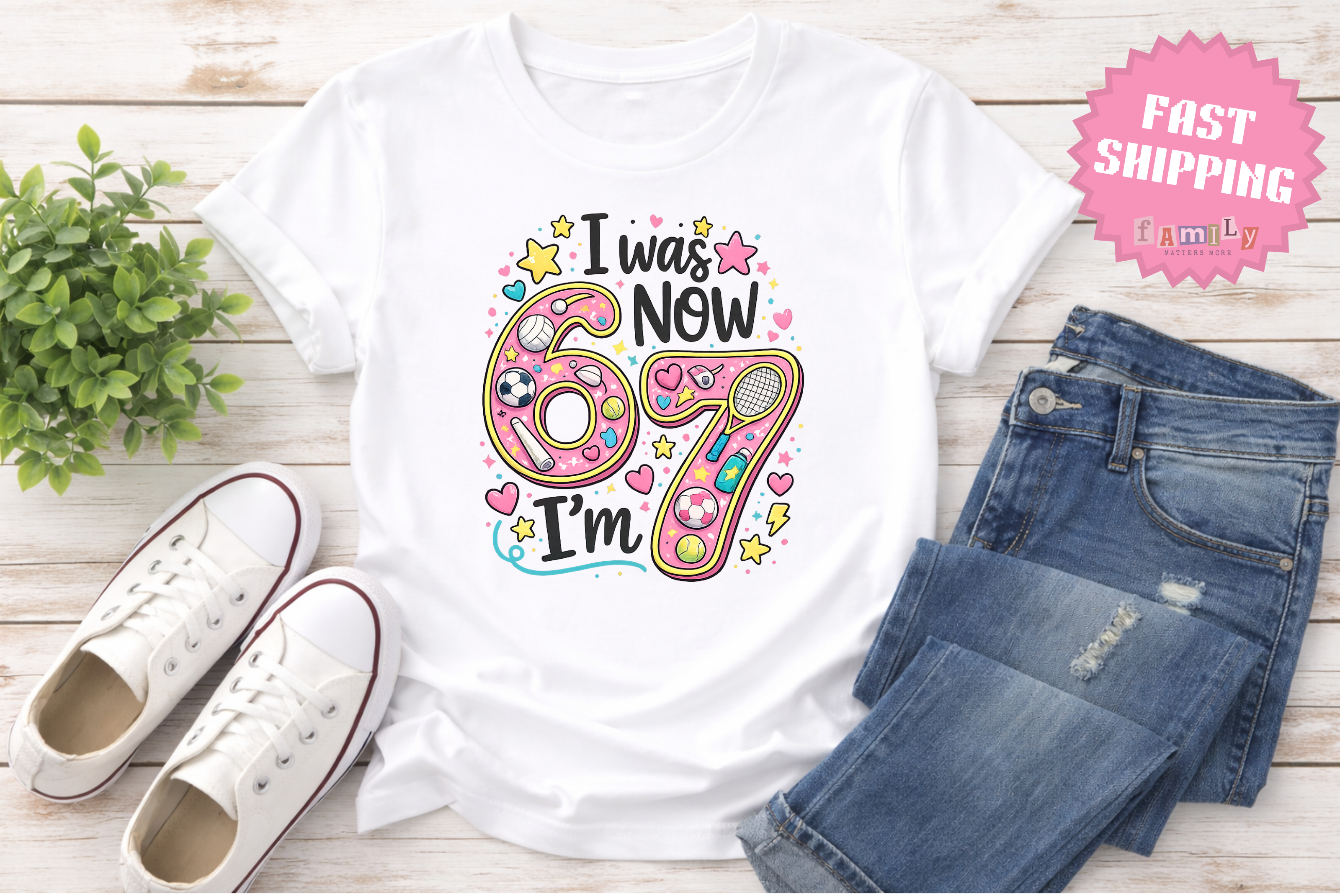 I Was 6 Now I’m 7 Birthday Shirt, Sports 7th Birthday Tee, Youth Kids Sports Party Gift, Custom Age, football shirt, kids shirt, 3 options