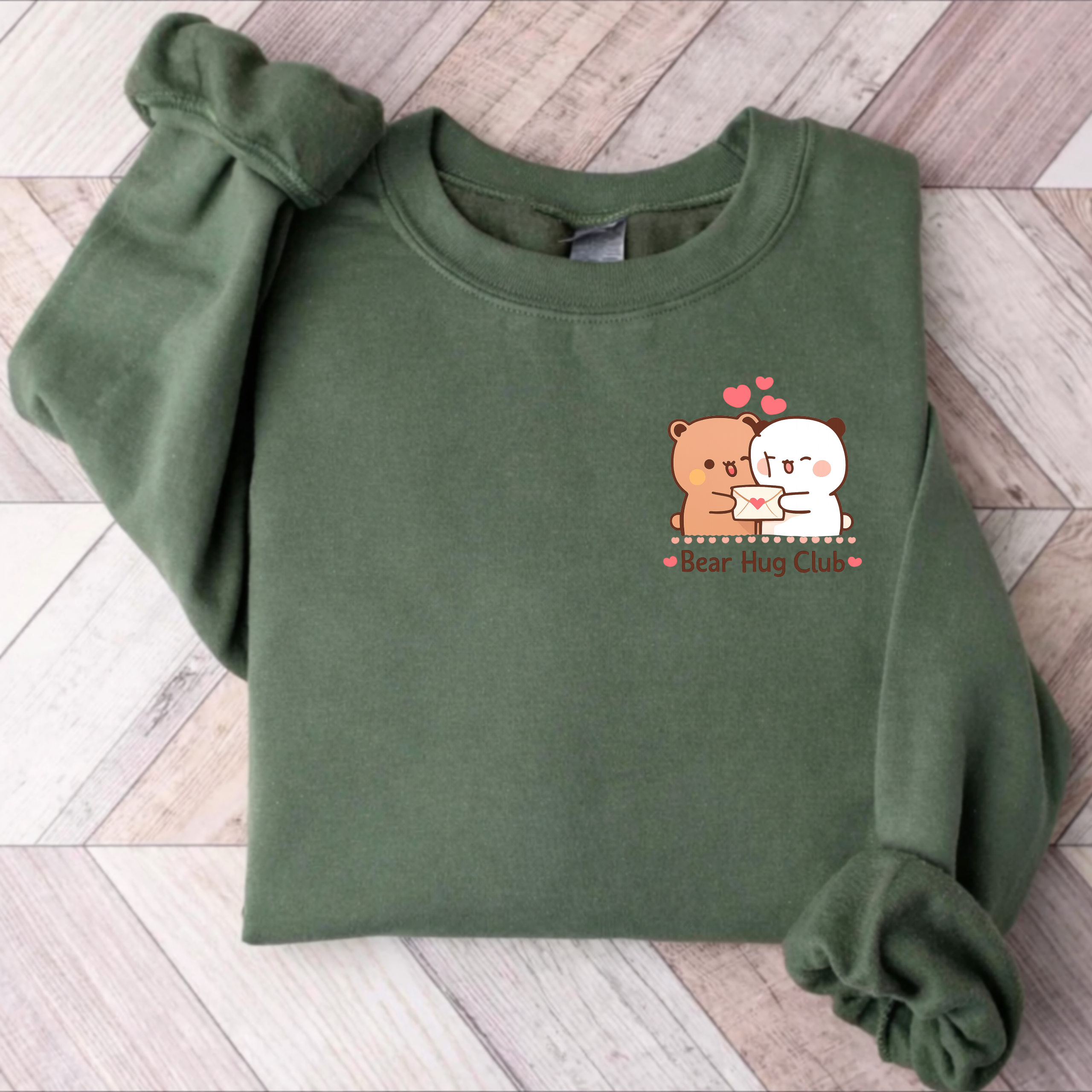 Personalized Couples Hoodie Sweatshirt, Custom Name Valentine Hoodie, Cute Bear Hug Club Pullover, Matching Couple Gift, Anniversary Gift for Him Her, Kawaii Love Hoodie, Unisex Cozy Sweatshirt