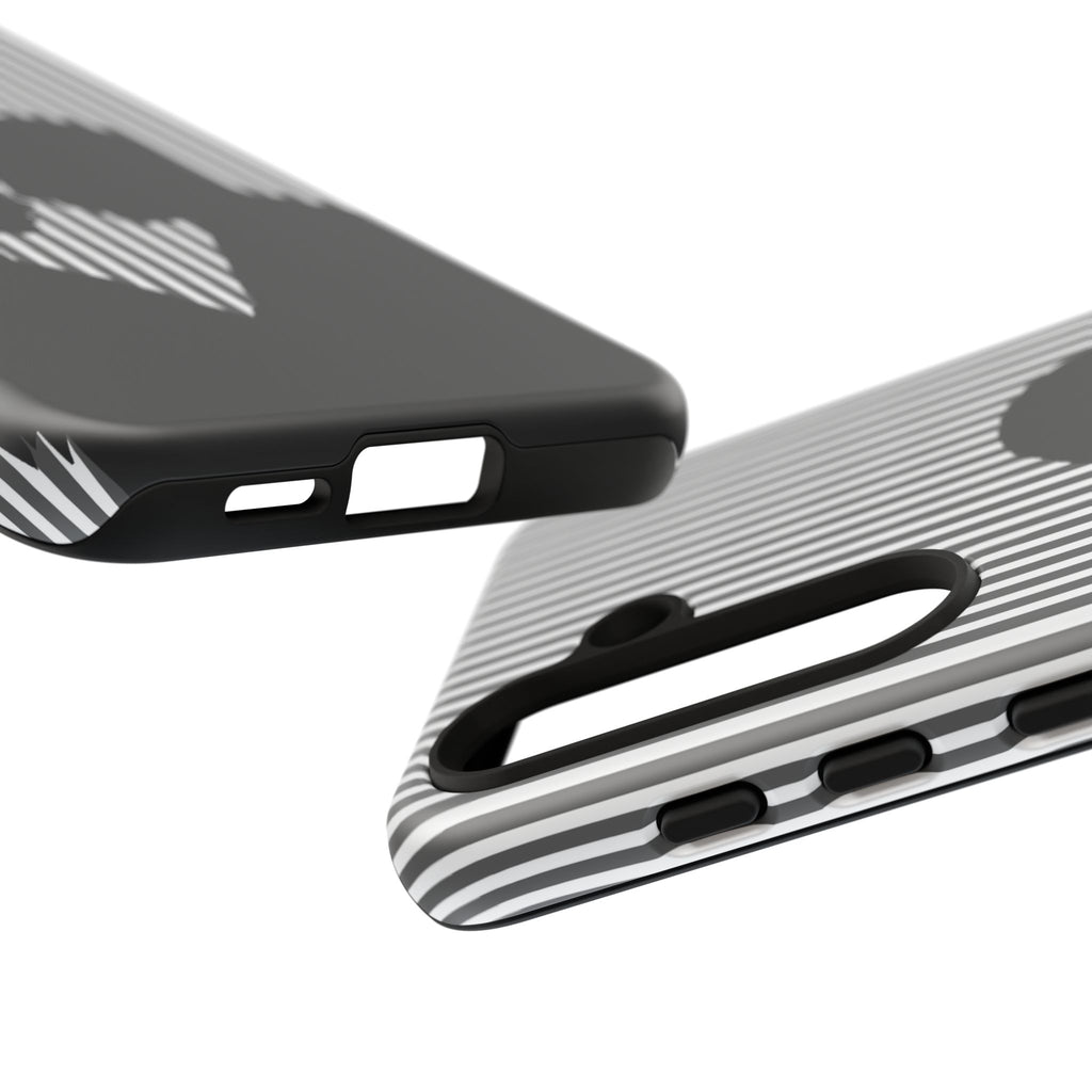 Silhouette Couple Phone Case | Galentines Day Striped Black and white phone case, Stripe Iphone case - Iphone, Samsung and Pixel Mobile case