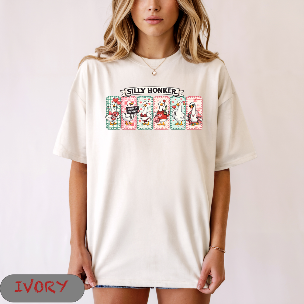 Silly Honker Shirt, Funny Goose Valentines Shirt, Comfort Colors Tee, Inappropriate Aba Shirt, Offensive Stupid Unwearable Shirt