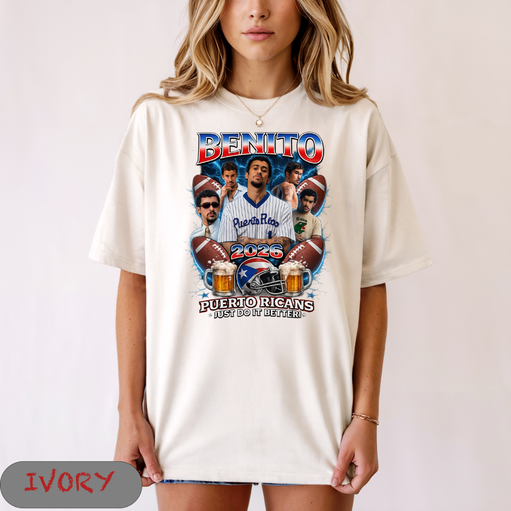 Benito 2026 Puerto Ricans Shirt, Funny Super Bowl Party Tee, Comfort Colors, Inappropriate Aba Shirt, Offensive Stupid Unwearable Tee