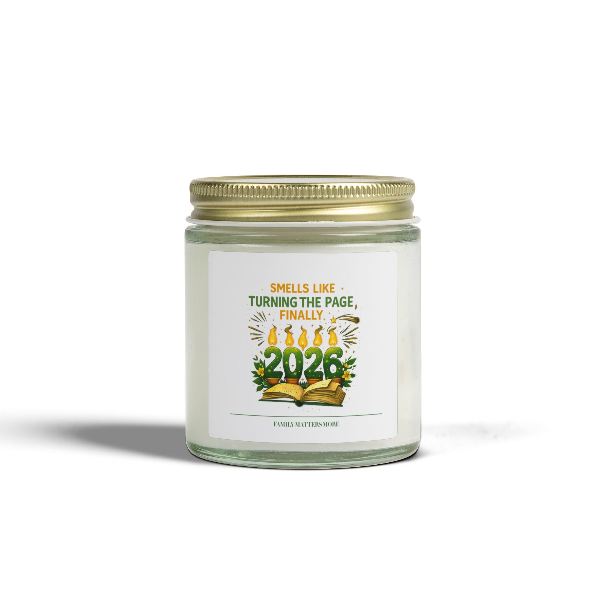 Smells Like Turning The Page Finally Candle, Funny 2026 New Year Soy Candle 4oz 9oz, Book Lover Gift, Scented Jar