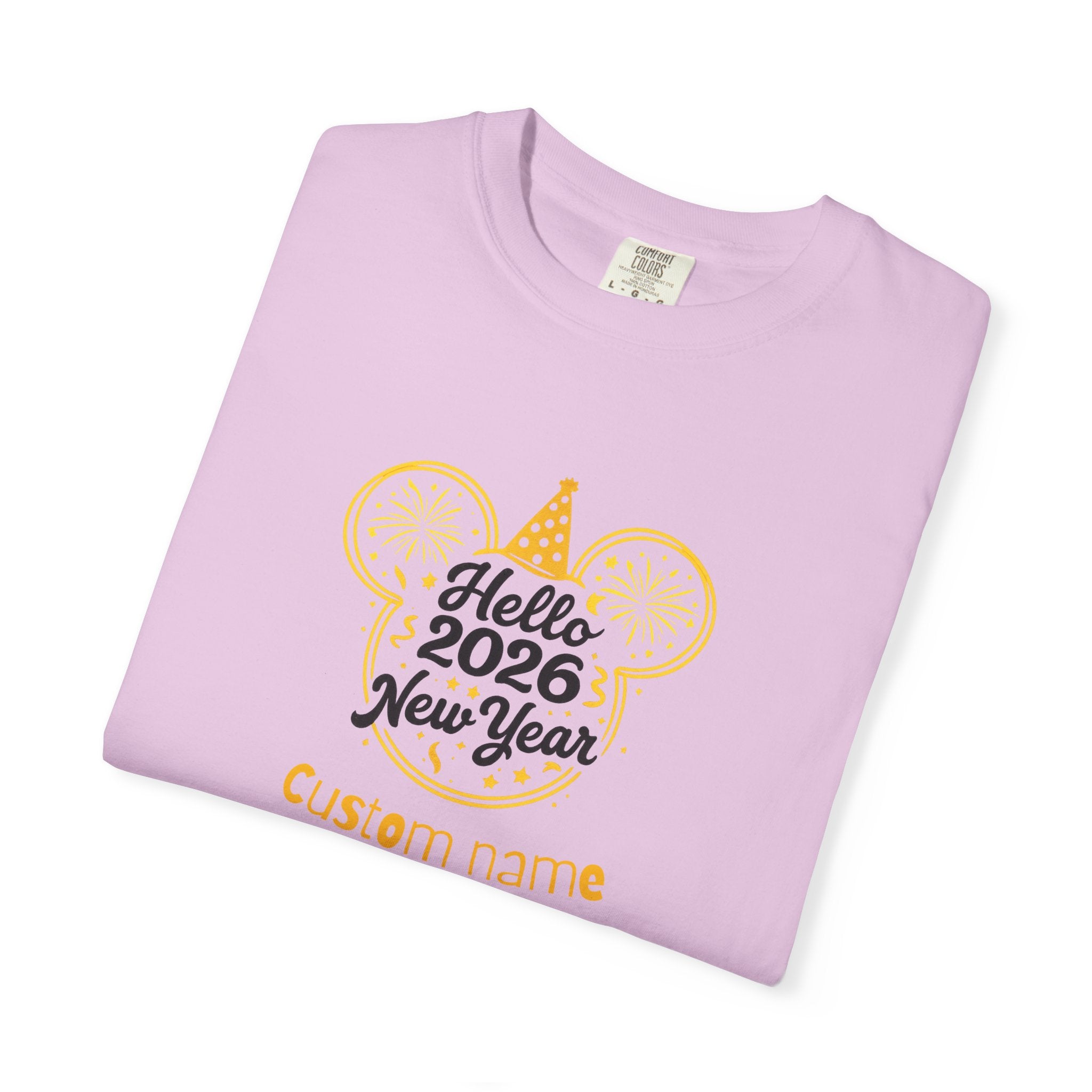 Hello 2026 Mouse Ears Family Shirts, Personalized New Year Matching Tees, Custom Mommy Daddy Sister Brother Baby, Unisex Adult Youth Toddler