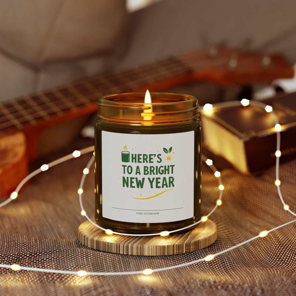 Heres To A Bright New Year Candle, 2026 Scented Soy Candle, New Years Eve Gift, Hand Poured Jar Candle, Holiday Home Decor