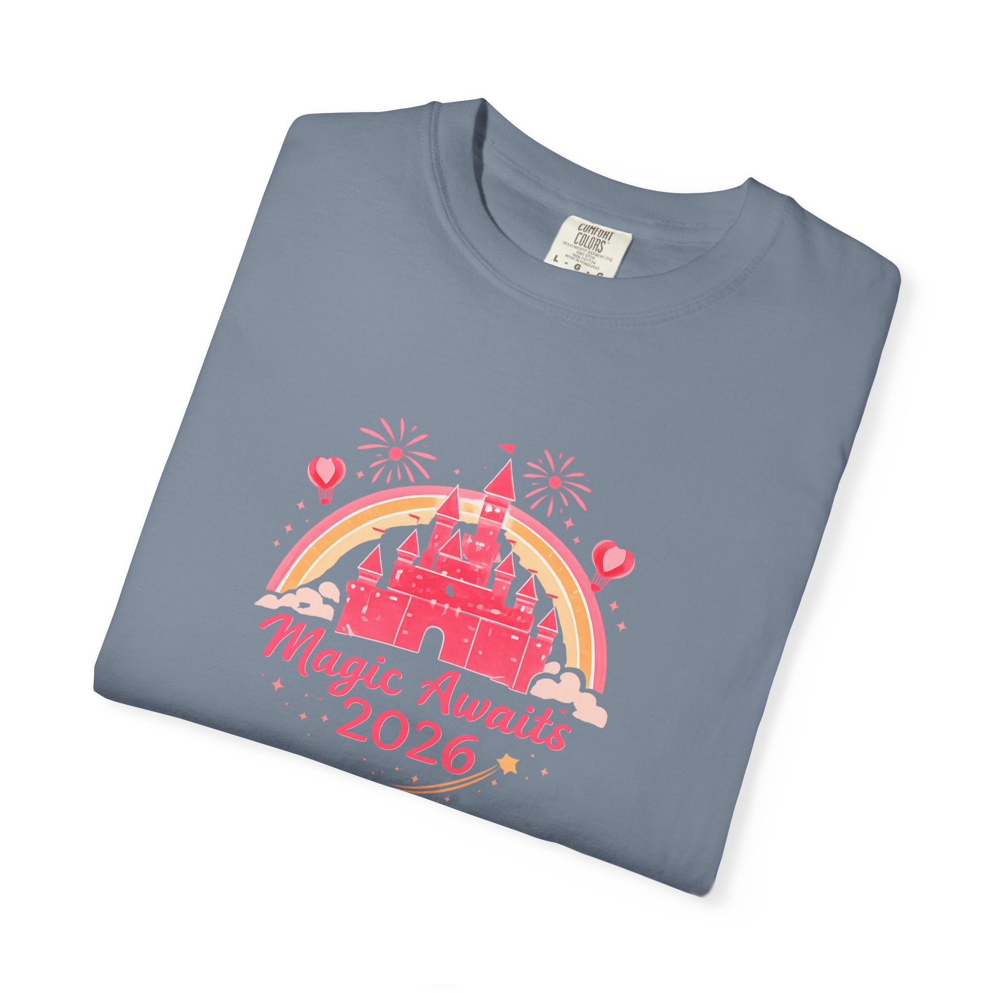 Magic Awaits 2026 Family Matching Shirts, Castle Fireworks Vacation Tees, Unisex Adult Youth Toddler Baby, Park Trip Outfit