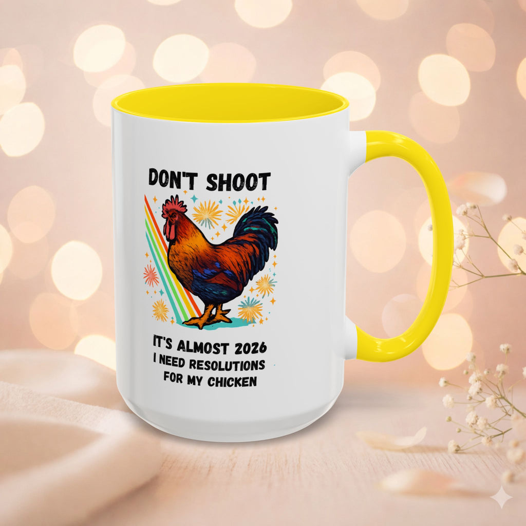 Dont Shoot 2026 Resolutions Mug, Funny Rooster Gamer Mug, Arc Raiders Inspired 11/15oz Coffee Mug, Gift for Brother