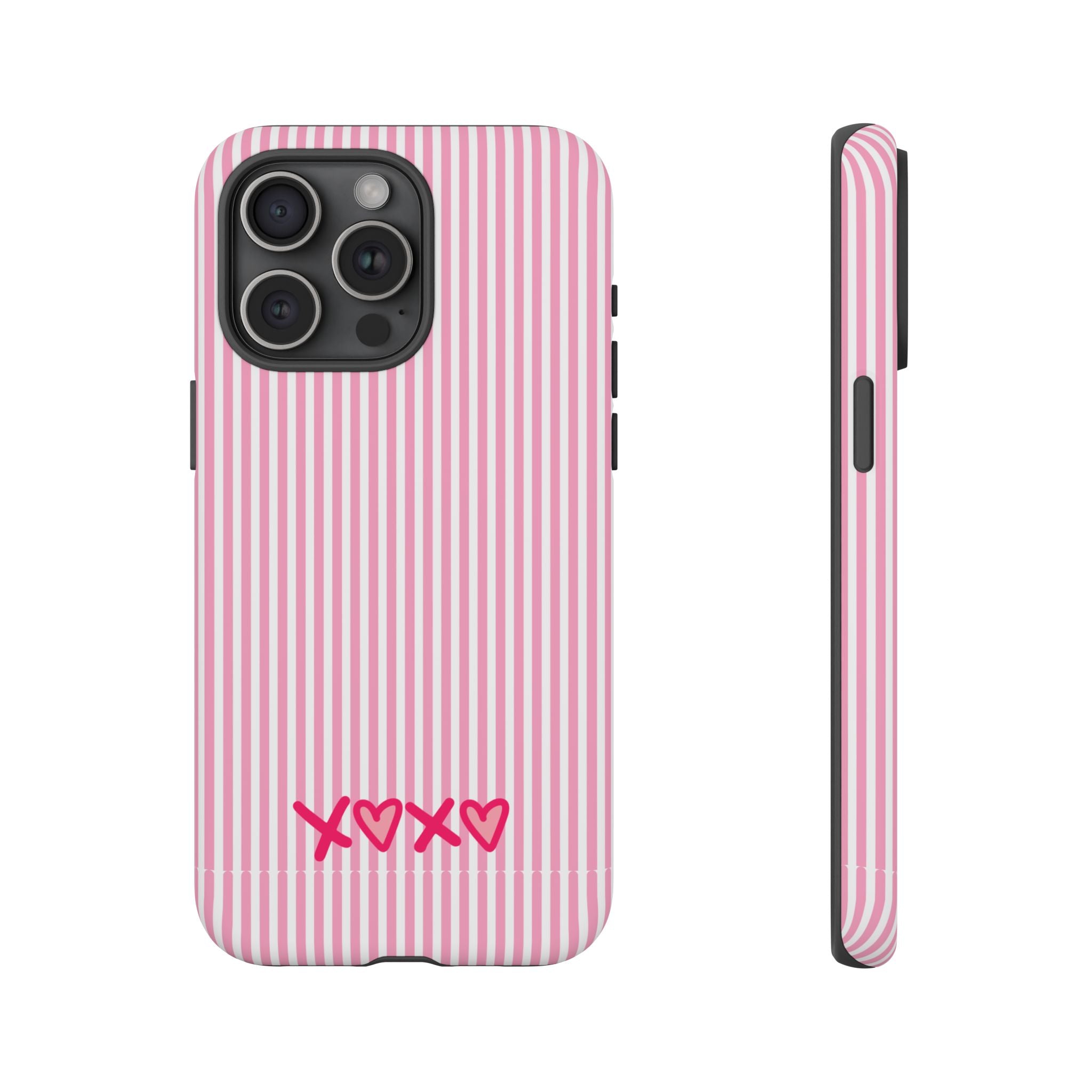 Galentines Day Pink Striped Lines phone case, Pink Stripe Iphone case | Tough Cases - Iphone, Samsung and Pixel Mobile cases