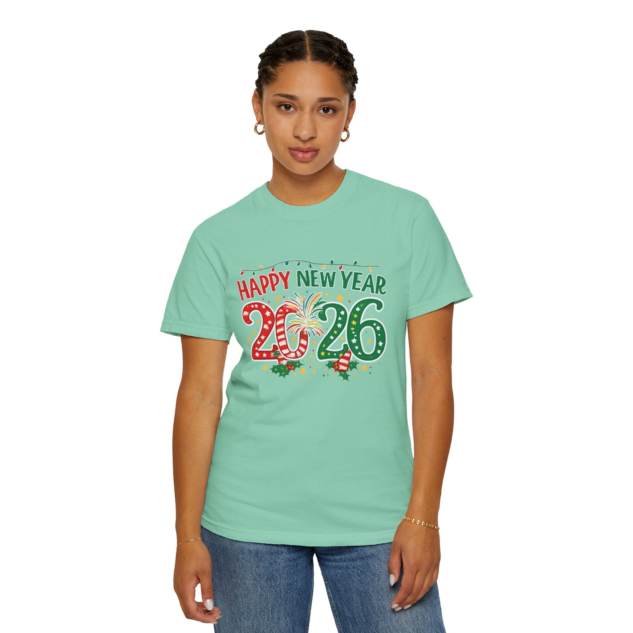 Happy New Year 2026 Family Shirts, Christmas Theme Matching Tees, Mom Dad Kids, Holiday NYE Outfit, Unisex