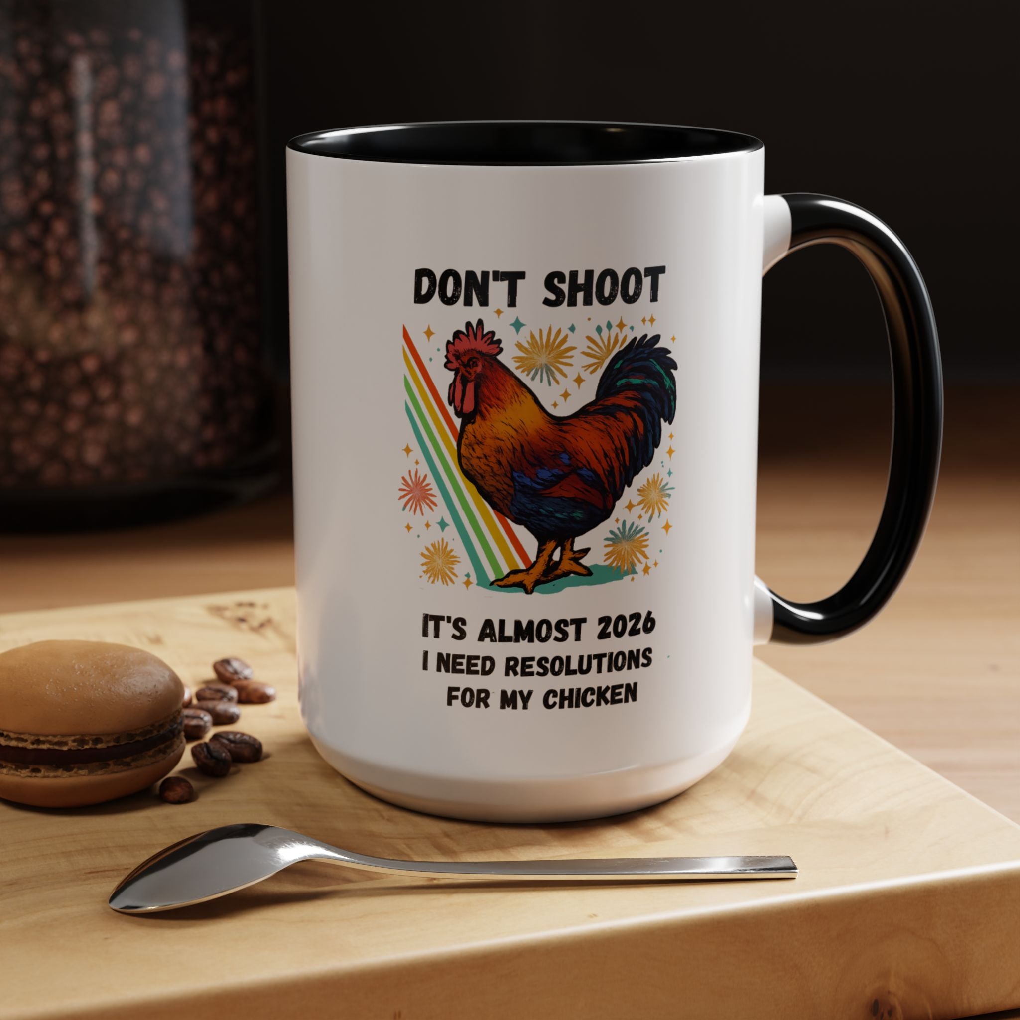 Dont Shoot 2026 Resolutions Mug, Funny Rooster Gamer Mug, Arc Raiders Inspired 11/15oz Coffee Mug, Gift for Brother