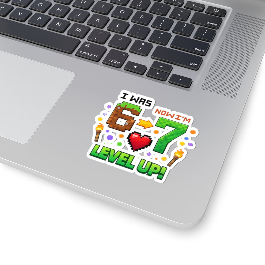 I Was 6 Now Im 7 Gamer Birthday Sticker, 7th Birthday Stickers, Game Party Sticker for Boys, Gaming Birthday, Birthday Gift for brother