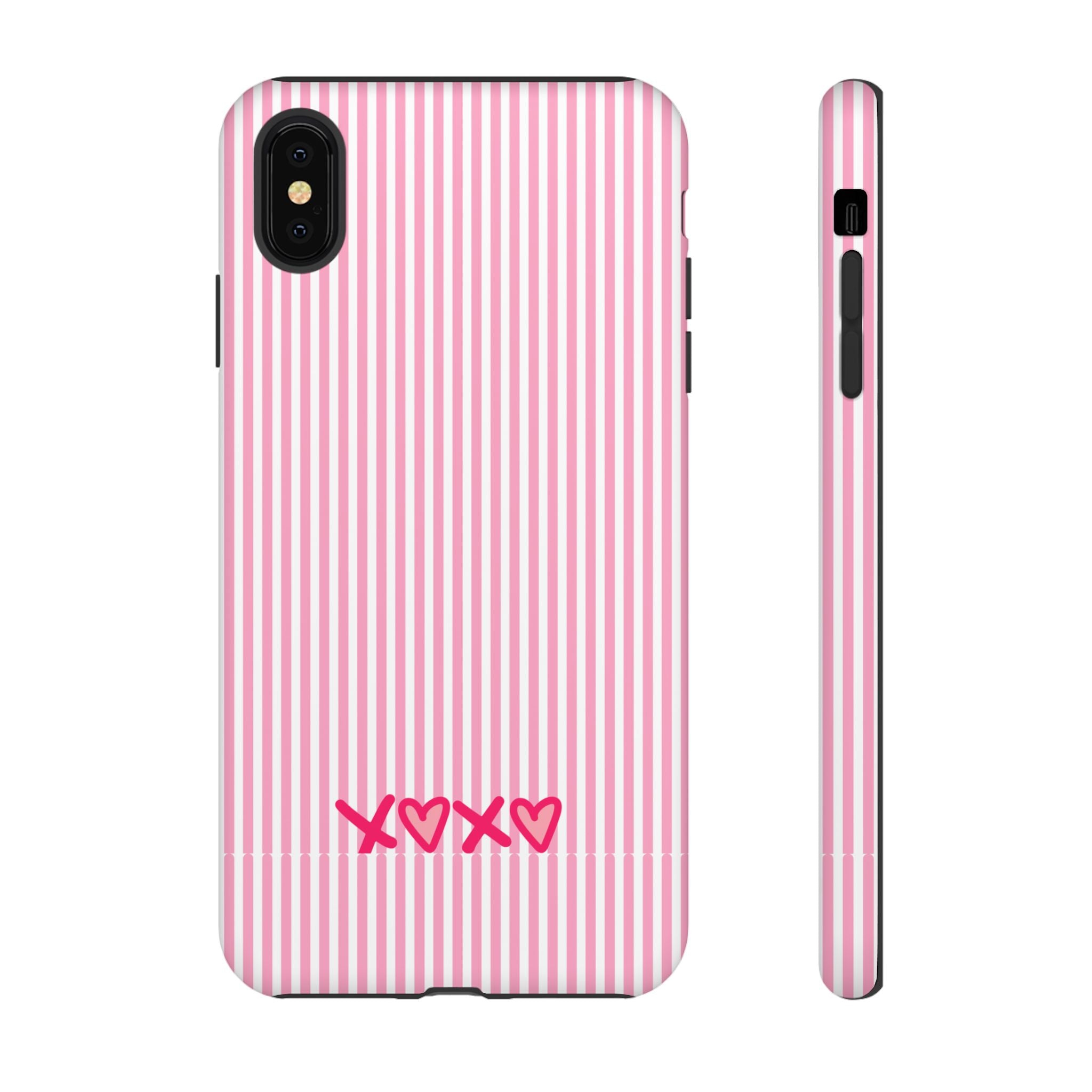 Galentines Day Pink Striped Lines phone case, Pink Stripe Iphone case | Tough Cases - Iphone, Samsung and Pixel Mobile cases