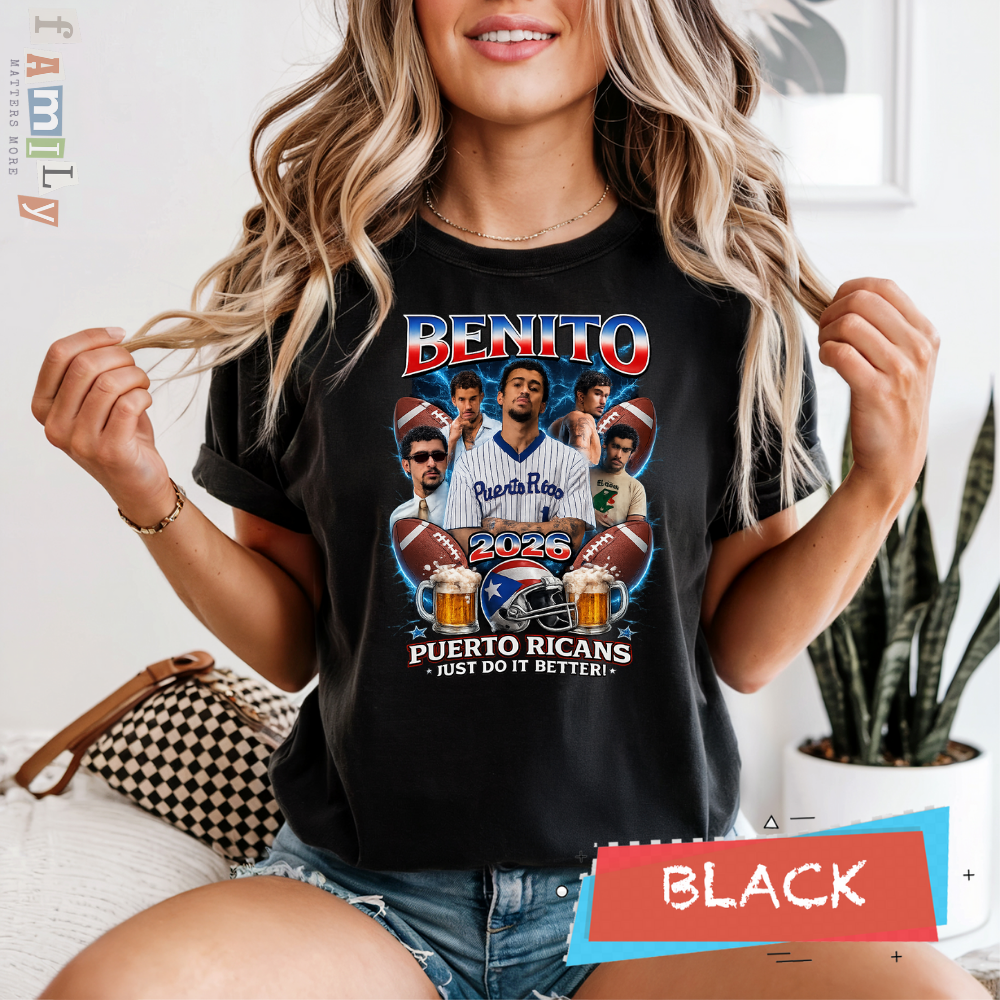 Benito 2026 Puerto Ricans Shirt, Funny Super Bowl Party Tee, Comfort Colors, Inappropriate Aba Shirt, Offensive Stupid Unwearable Tee