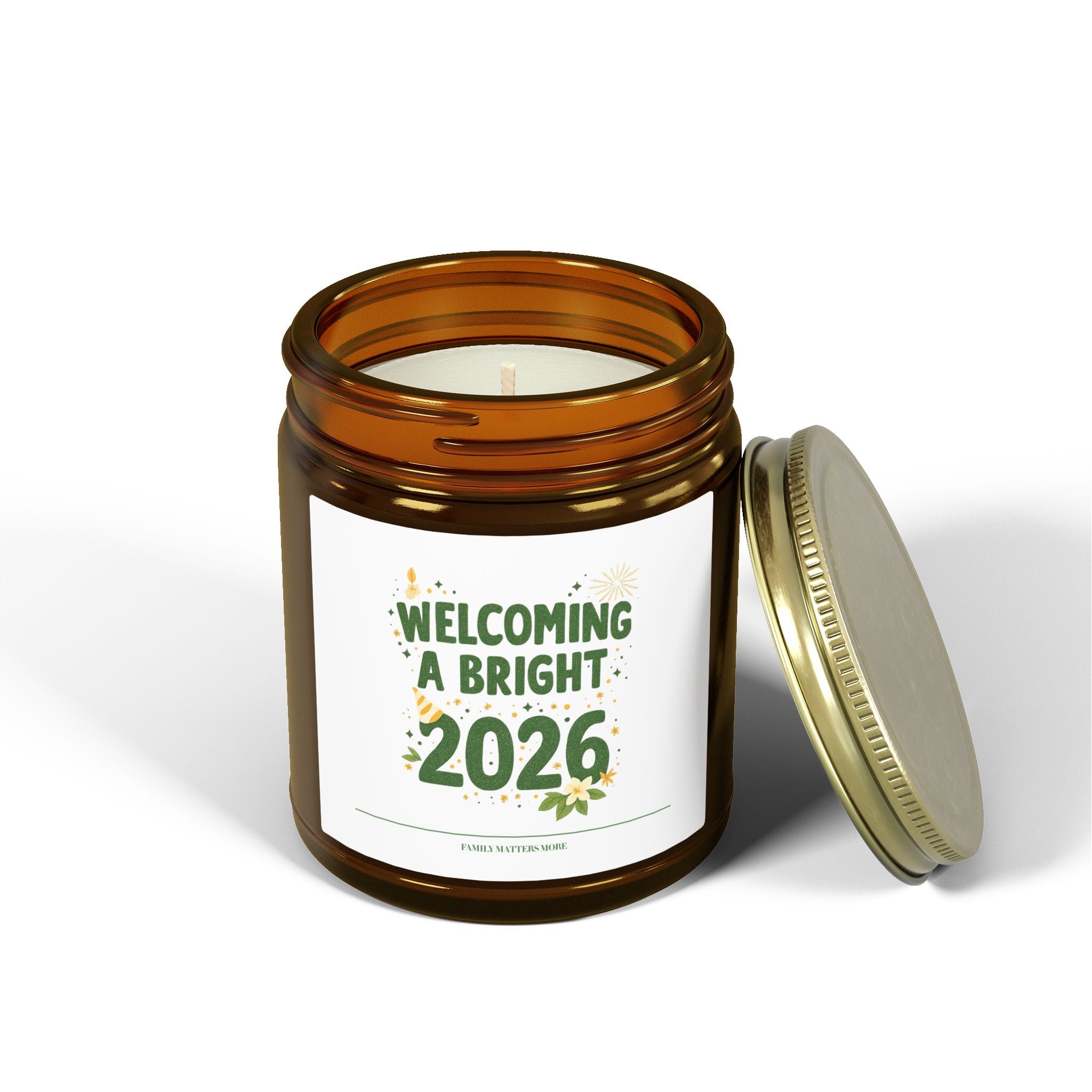 Welcoming a Bright 2026 Candle, Scented Soy Candle 4oz 9oz, Happy New Year Jar Candle, NYE Gift, New Beginnings