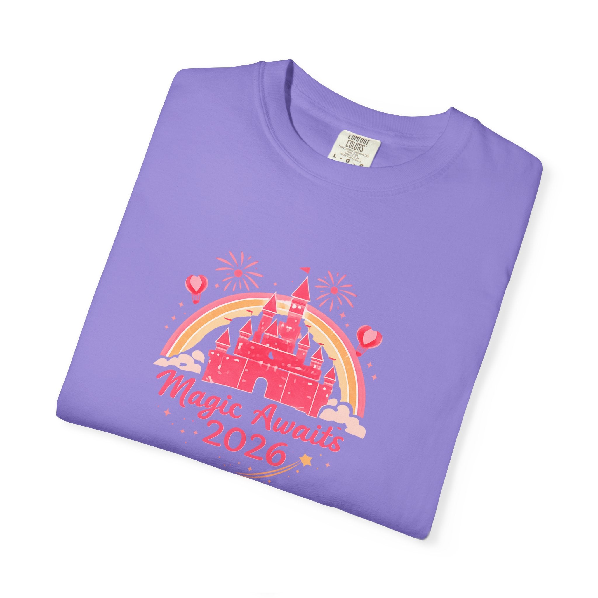 Magic Awaits 2026 Family Matching Shirts, Castle Fireworks Vacation Tees, Unisex Adult Youth Toddler Baby, Park Trip Outfit