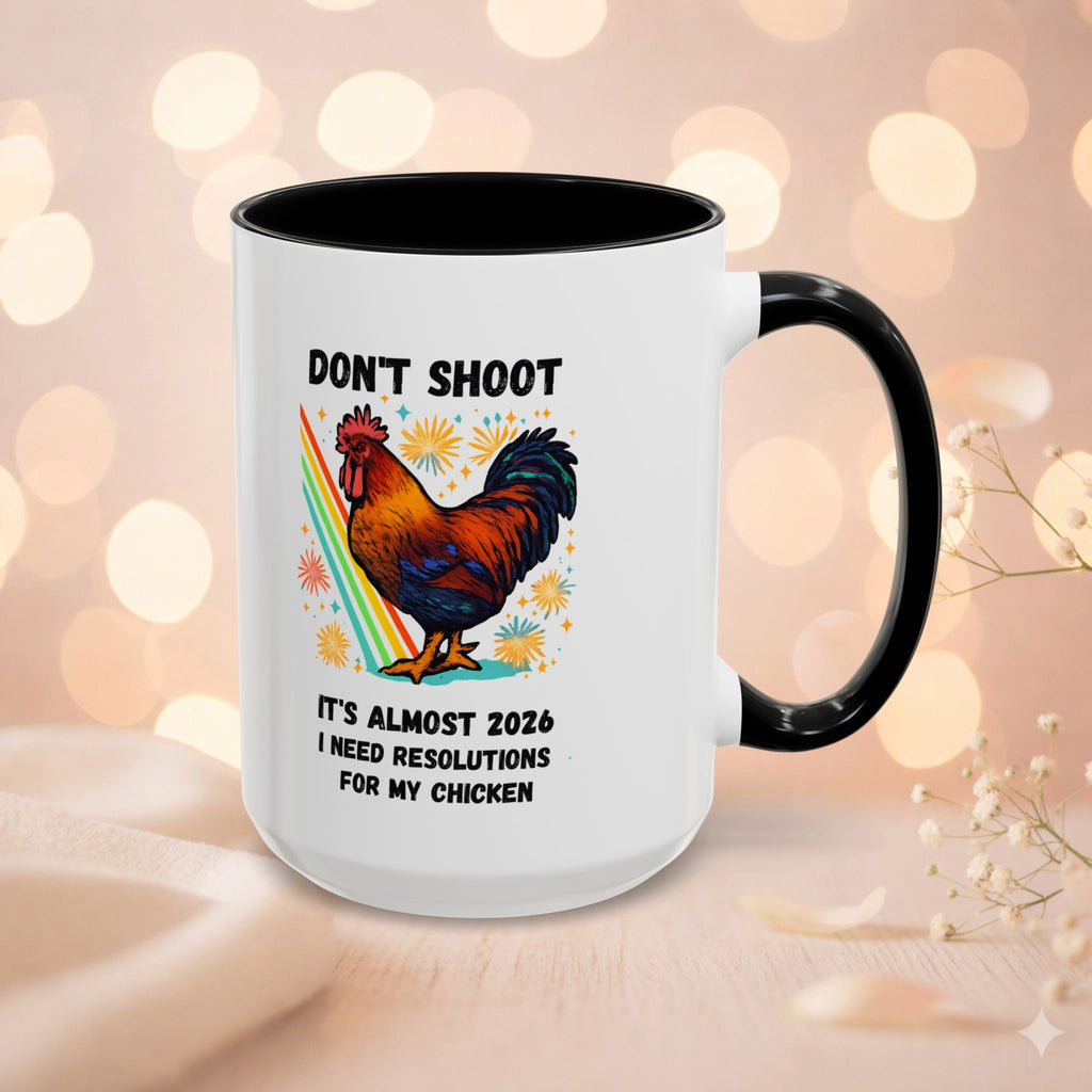 Dont Shoot 2026 Resolutions Mug, Funny Rooster Gamer Mug, Arc Raiders Inspired 11/15oz Coffee Mug, Gift for Brother