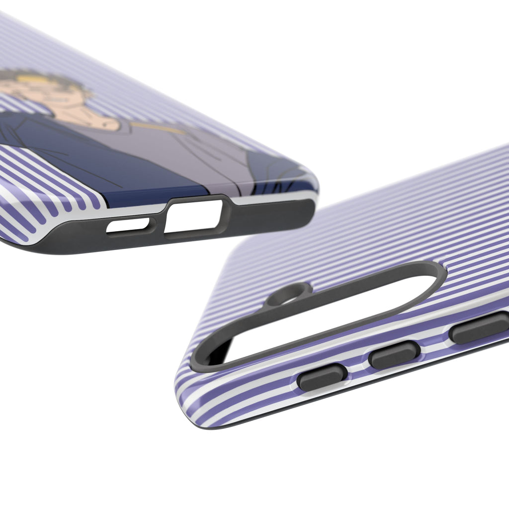 Casual Anime Guy Phone Case | Valentines Day Striped Lines phone case, Purple Stripe Iphone case - Iphone, Samsung and Pixel Mobile cases