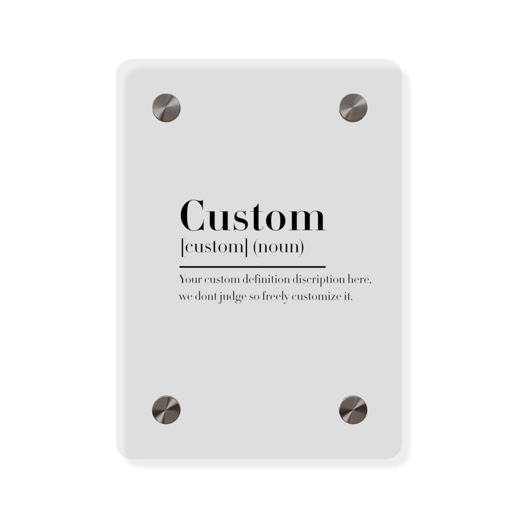 Custom Quote Definition Acrylic Wall Art Panel | Personalizable Quote Definition Acrylic Wall Art, Cutsom qoutation wall art hanging panel