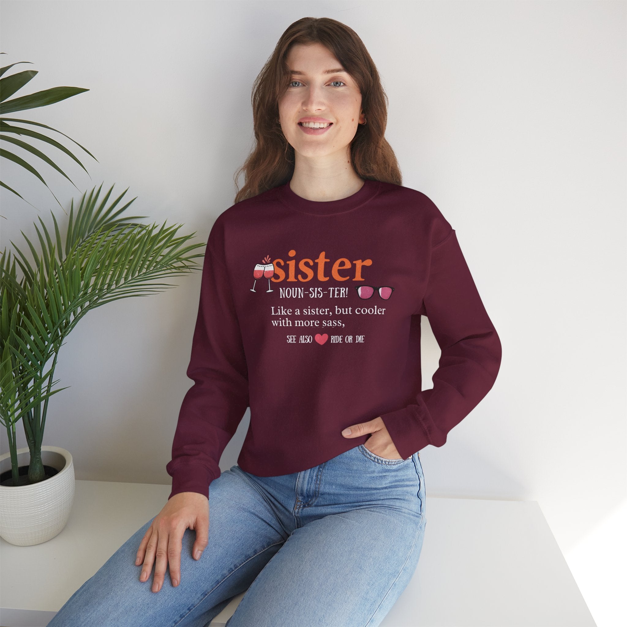 Sister Sweatshirt, Like a Sister But Cooler Quote, Funny Sister Hoodie, Sassy Best Friend Gift, Unisex Adult Youth