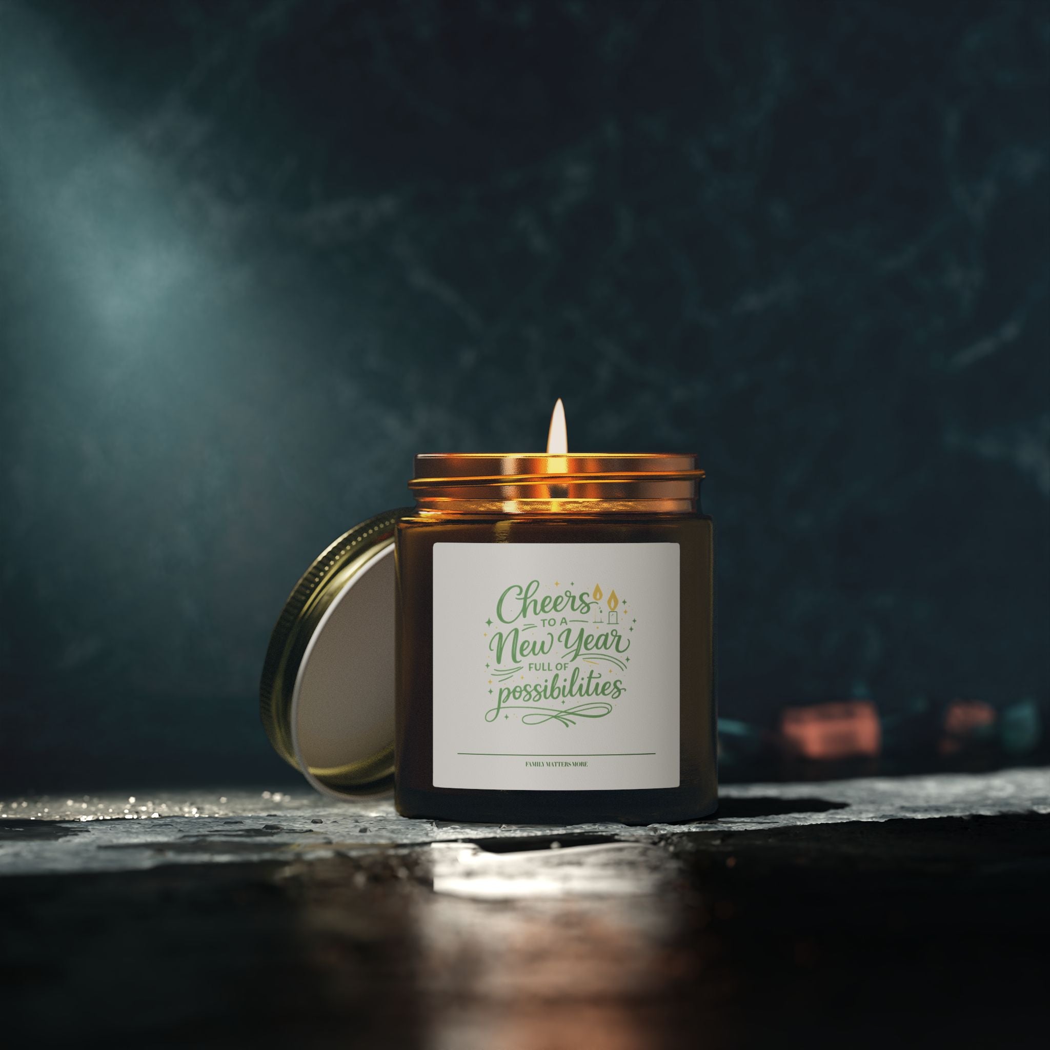 Cheers to a New Year Candle, Full of Possibilities, Scented Soy 4oz 9oz, New Years Eve Gift, Jar Candle