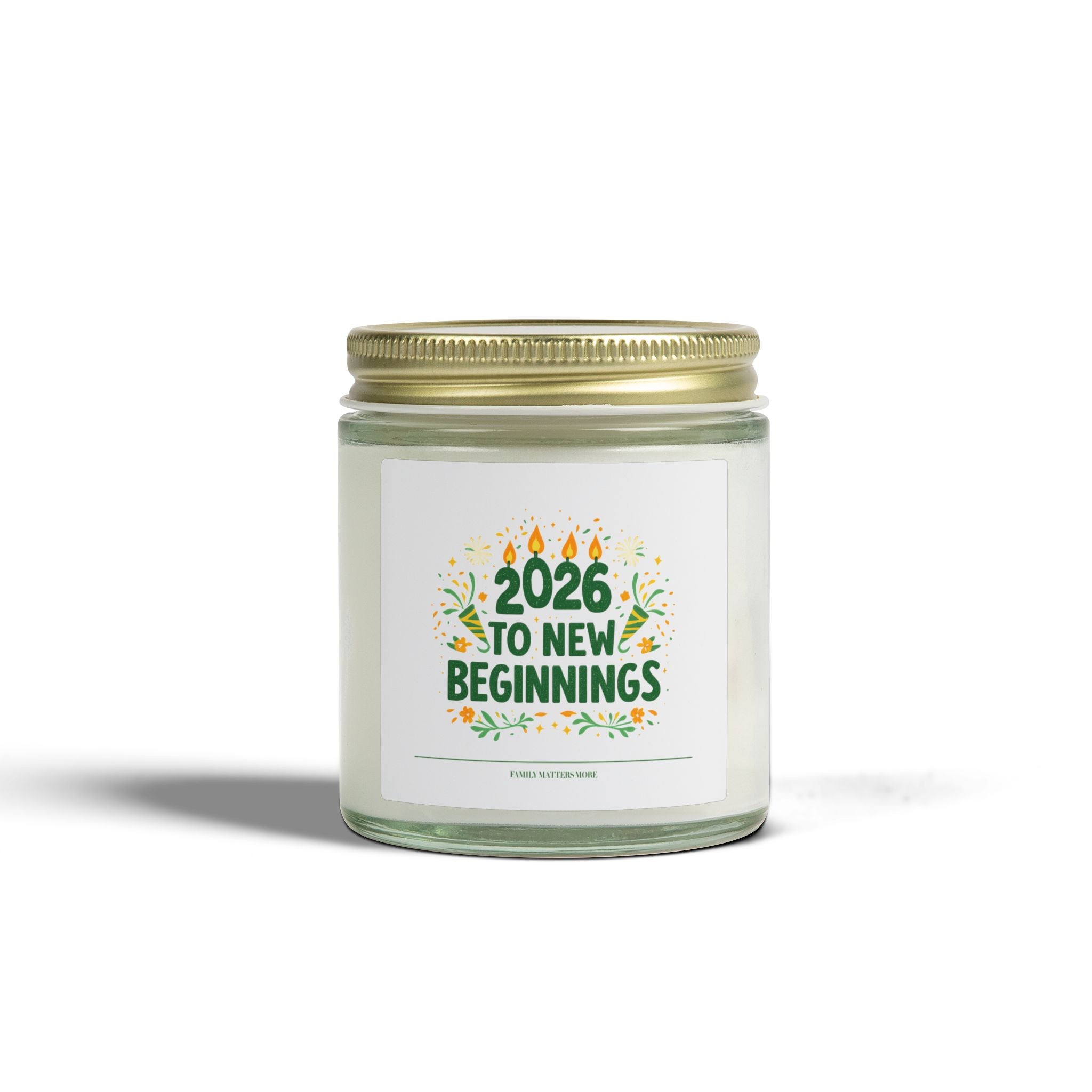 2026 To New Beginnings Candle, Happy New Year Scented Soy Candle 4oz 9oz, Hand Poured Jar, NYE Gift