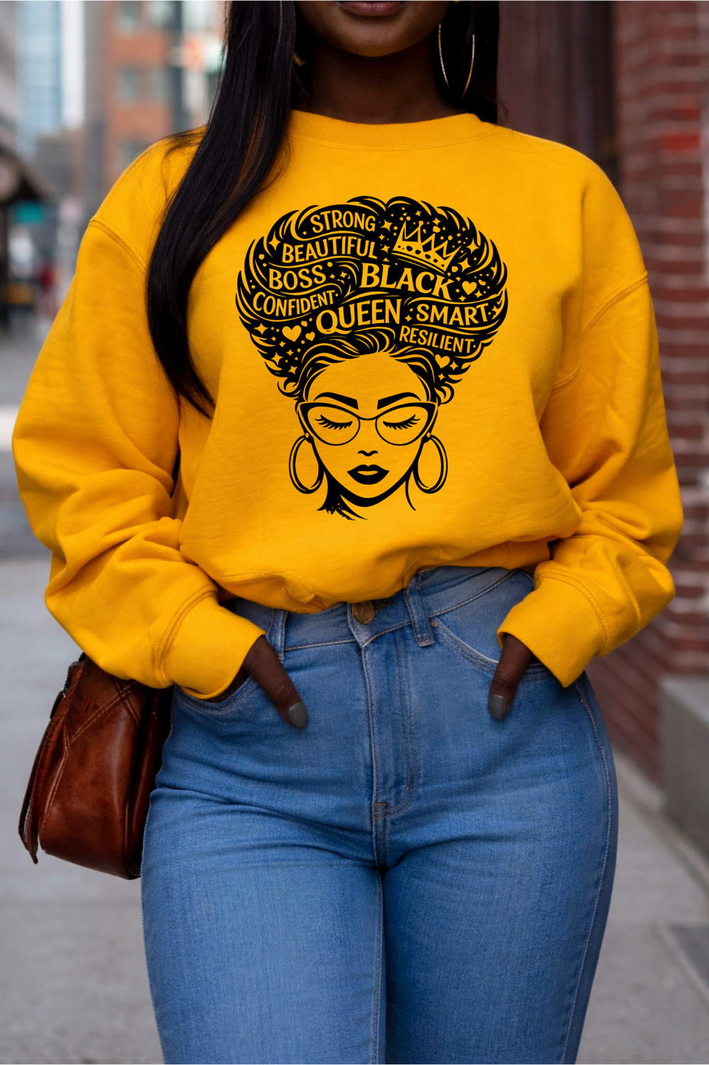 Black and Proud Sweatshirt, Empowered Black Woman Hoodie, Melanin Queen Sweater, Afro Pride Gift, Strong Black Woman Shirt