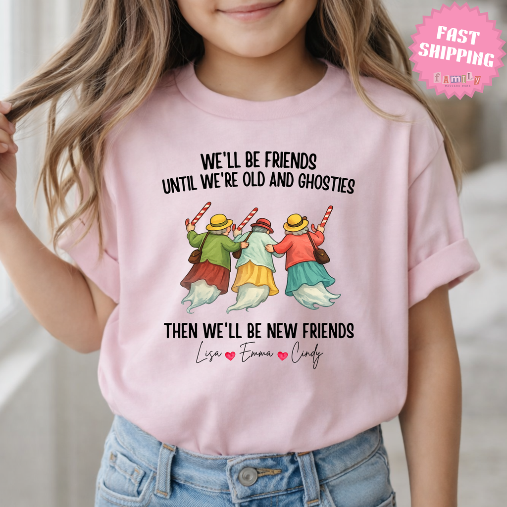 Personalized Friendship Shirt, Old Friends - Best Friends Gift, Besties Tee, Comfort colors best friens shirts with names