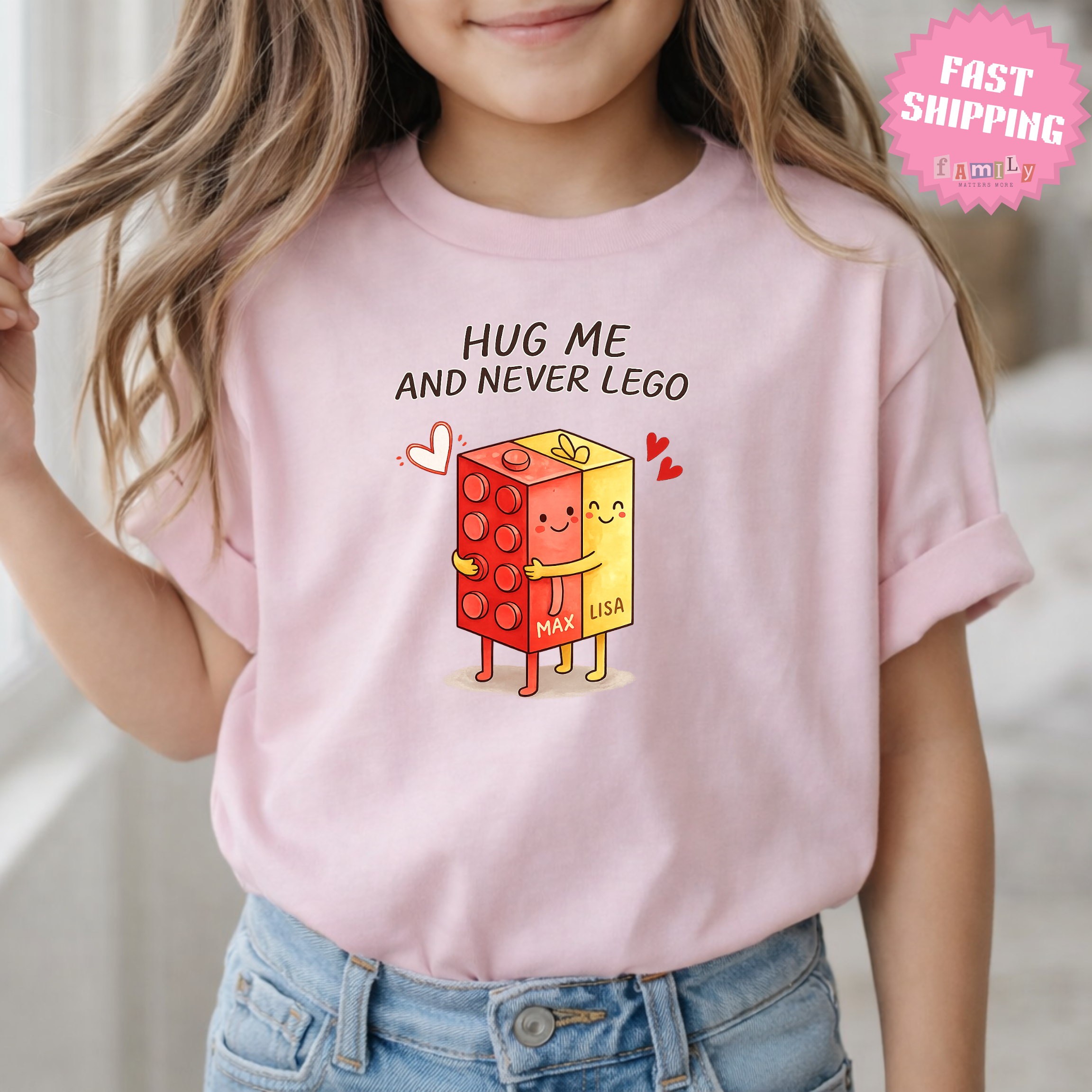 Personalized Valentine's Day Shirt Gifts, Hug Me Cute Lego Tshirt Gift for Boyfriend, for Husband, Galentines Day Couple Gift