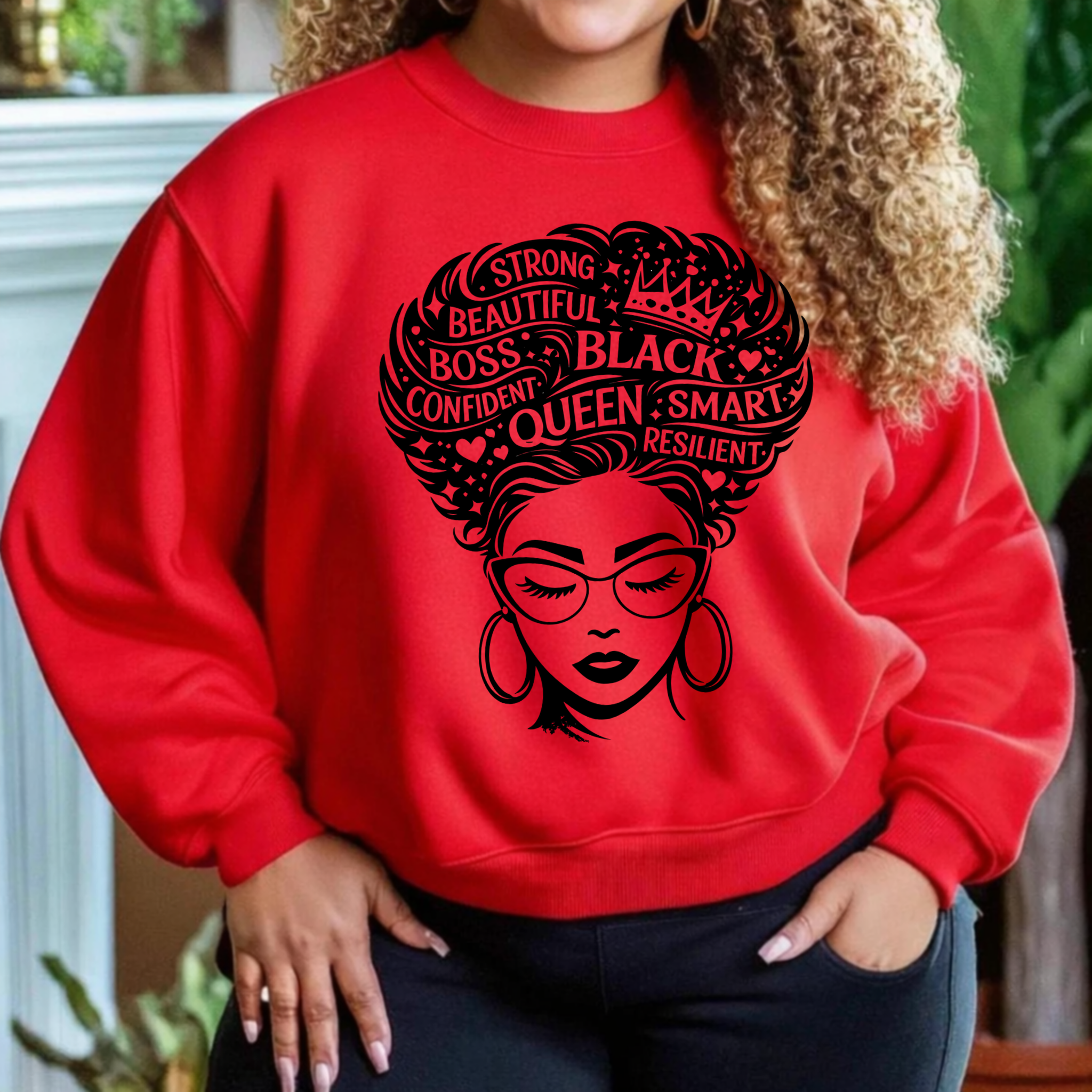 Black and Proud Sweatshirt, Empowered Black Woman Hoodie, Melanin Queen Sweater, Afro Pride Gift, Strong Black Woman Shirt