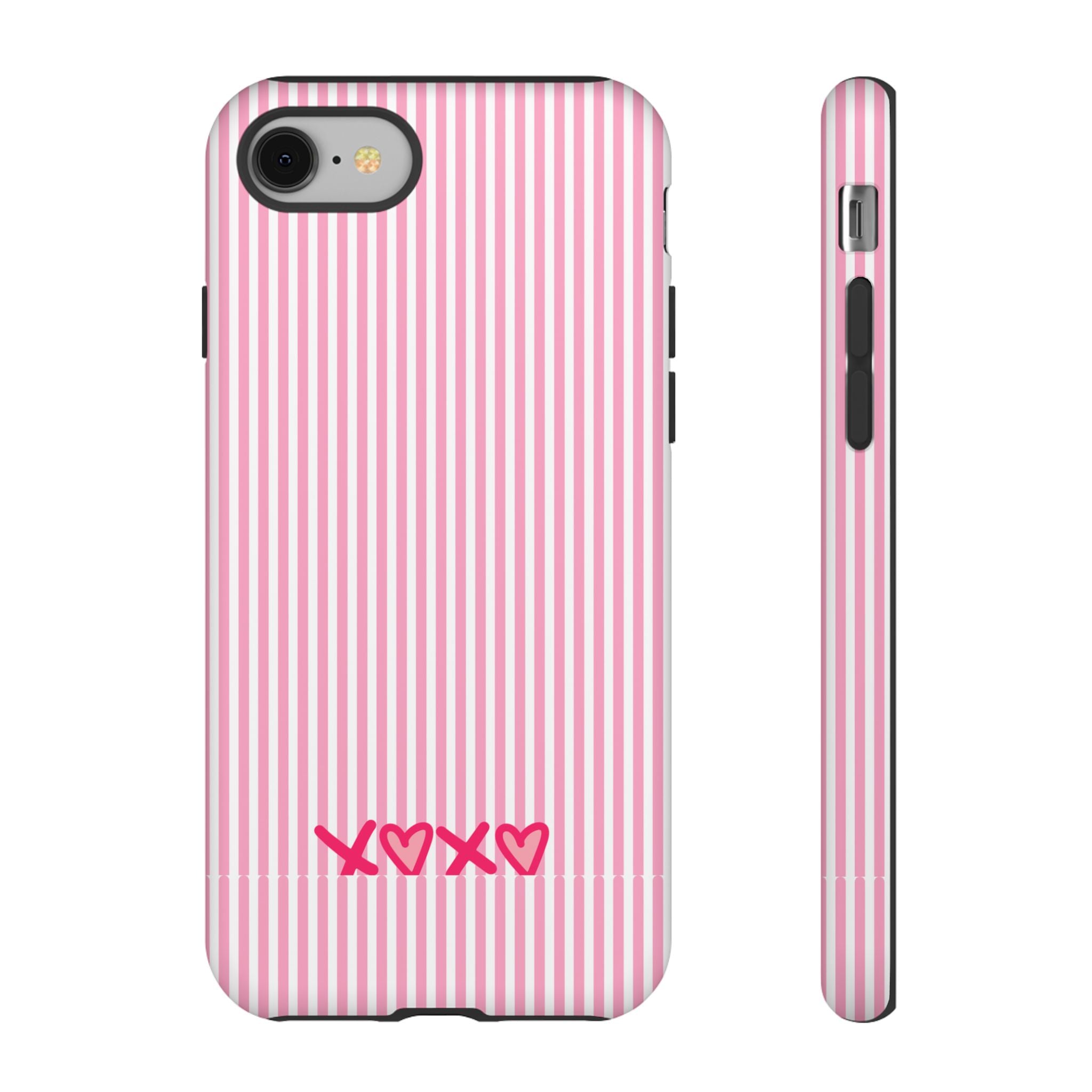 Galentines Day Pink Striped Lines phone case, Pink Stripe Iphone case | Tough Cases - Iphone, Samsung and Pixel Mobile cases