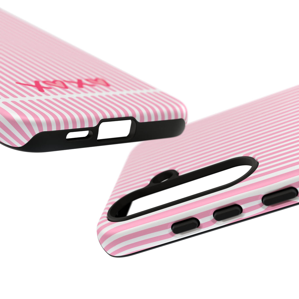 Galentines Day Pink Striped Lines phone case, Pink Stripe Iphone case | Tough Cases - Iphone, Samsung and Pixel Mobile cases