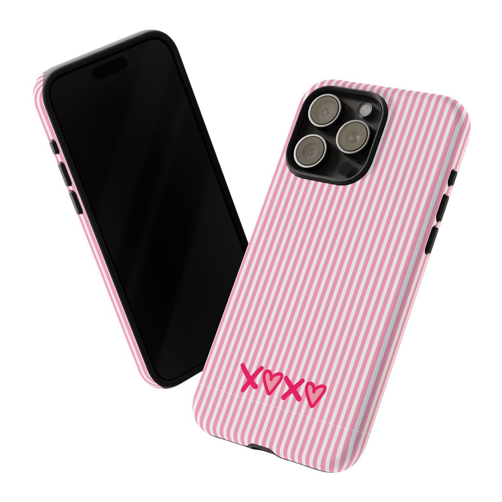 Galentines Day Pink Striped Lines phone case, Pink Stripe Iphone case | Tough Cases - Iphone, Samsung and Pixel Mobile cases