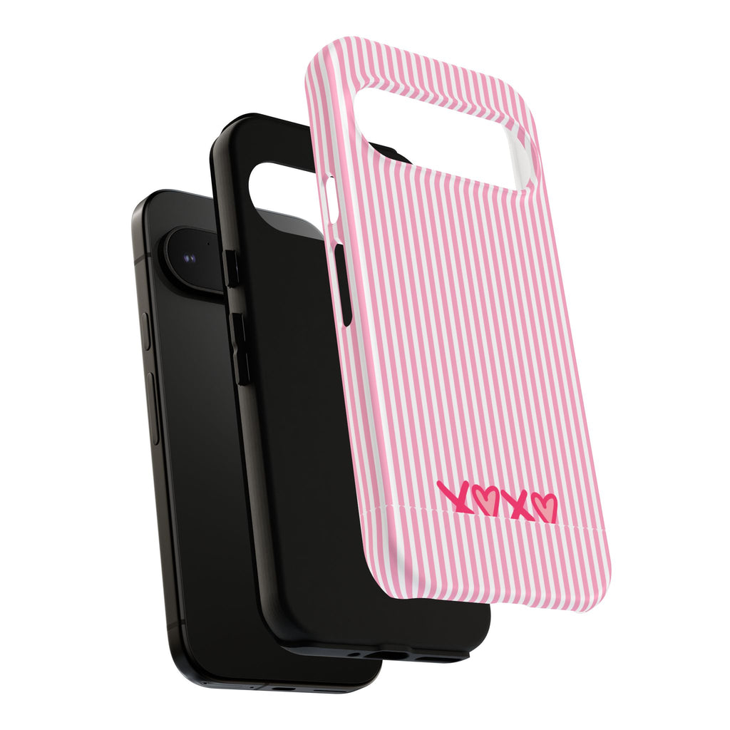 Galentines Day Pink Striped Lines phone case, Pink Stripe Iphone case | Tough Cases - Iphone, Samsung and Pixel Mobile cases