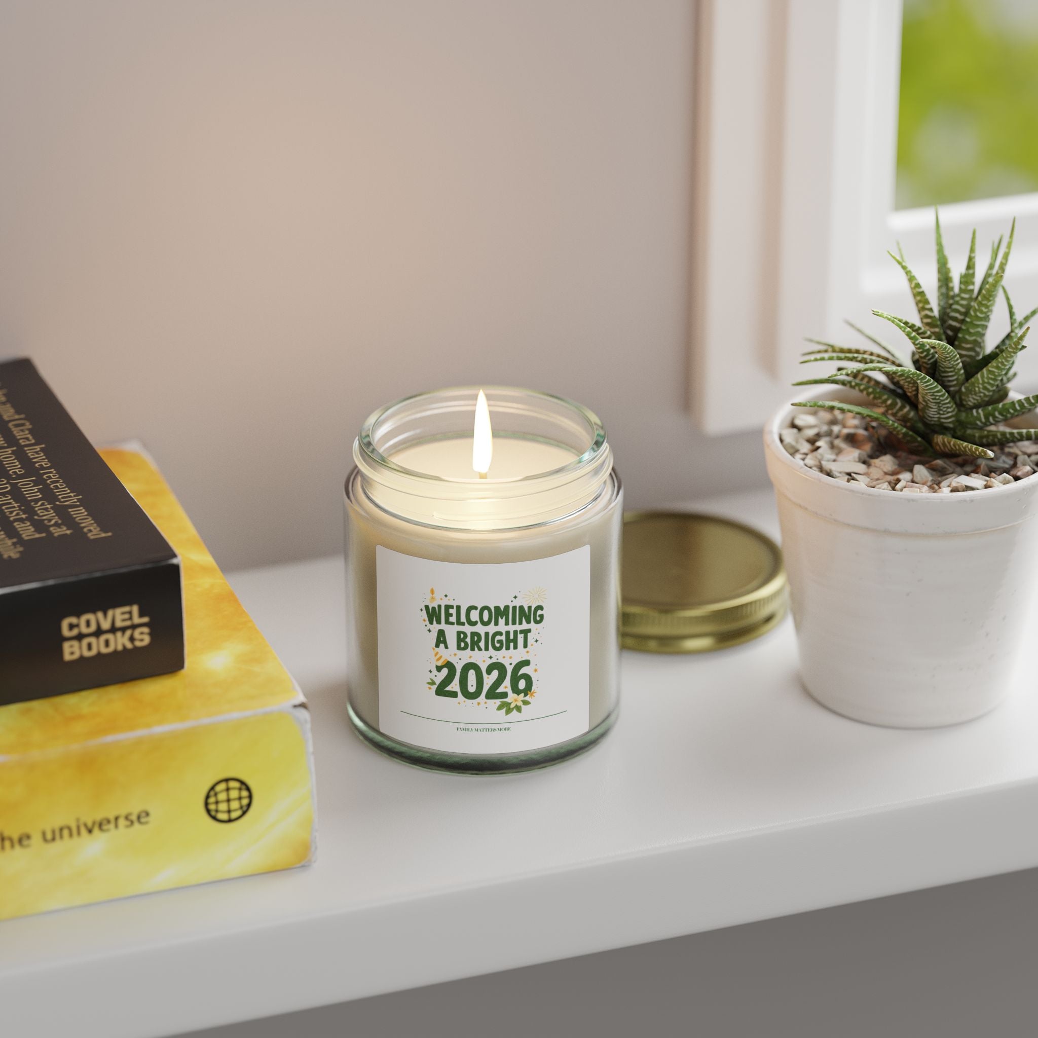 Welcoming a Bright 2026 Candle, Scented Soy Candle 4oz 9oz, Happy New Year Jar Candle, NYE Gift, New Beginnings
