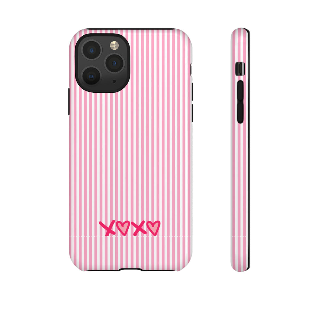 Galentines Day Pink Striped Lines phone case, Pink Stripe Iphone case | Tough Cases - Iphone, Samsung and Pixel Mobile cases