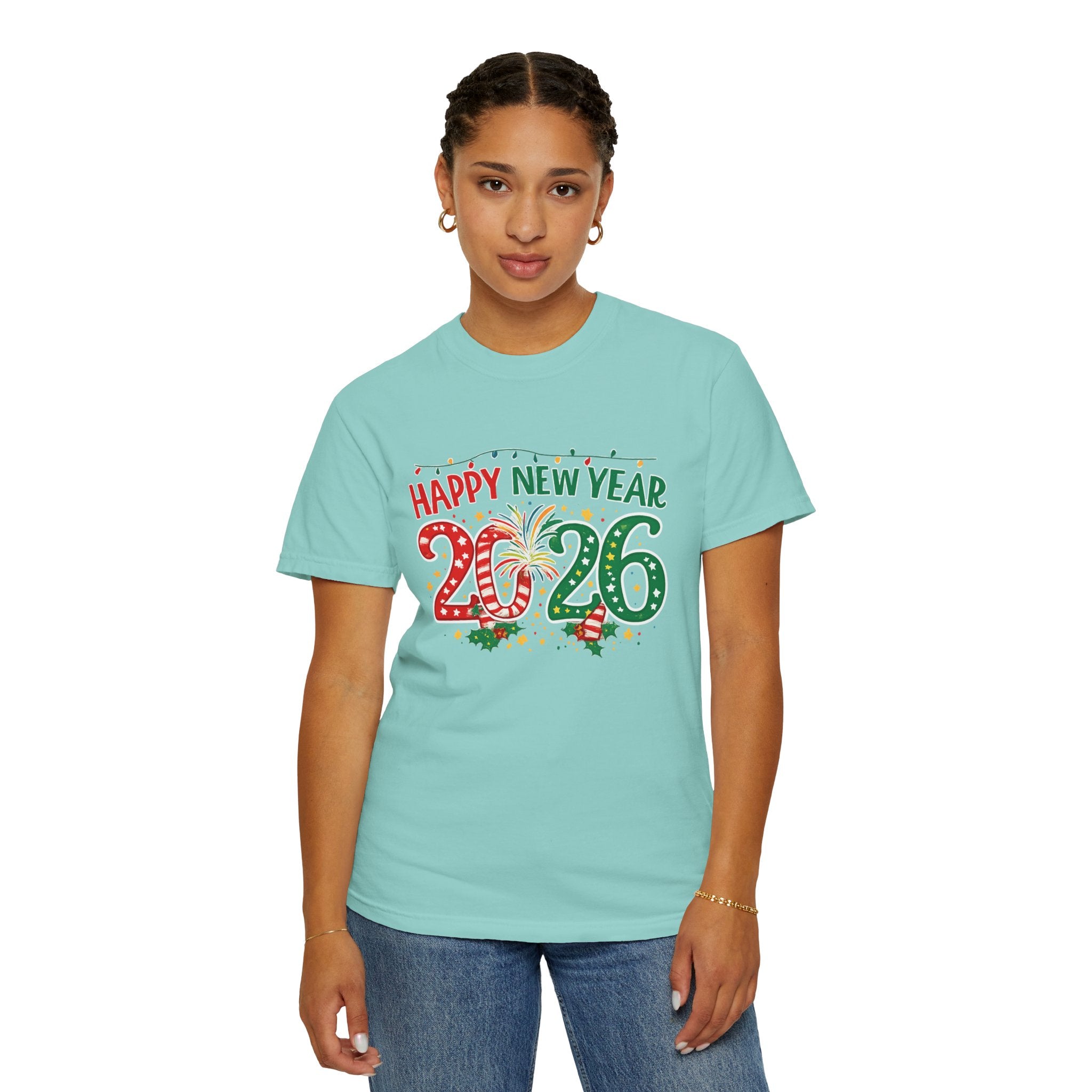 Happy New Year 2026 Family Shirts, Christmas Theme Matching Tees, Mom Dad Kids, Holiday NYE Outfit, Unisex