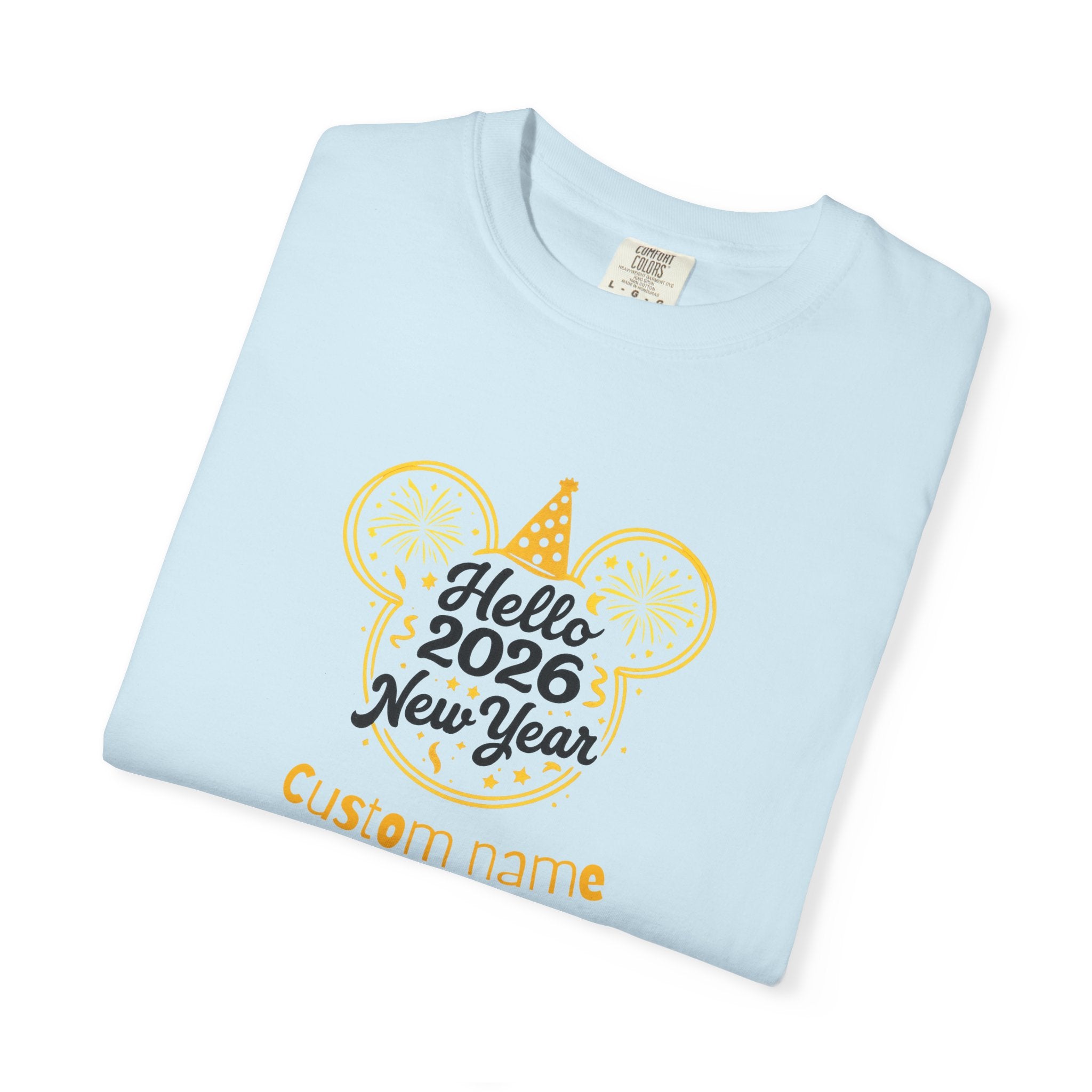 Hello 2026 Mouse Ears Family Shirts, Personalized New Year Matching Tees, Custom Mommy Daddy Sister Brother Baby, Unisex Adult Youth Toddler