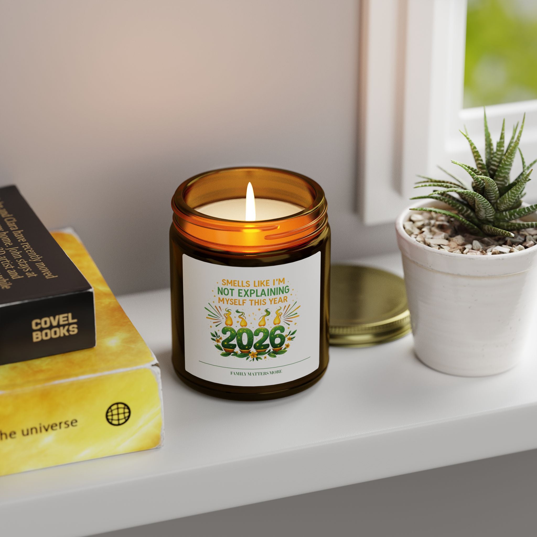 Smells Like Im Not Explaining Myself This Year Candle, Funny 2026 New Year Soy Candle 4oz 9oz, Scented Jar, NYE Gift