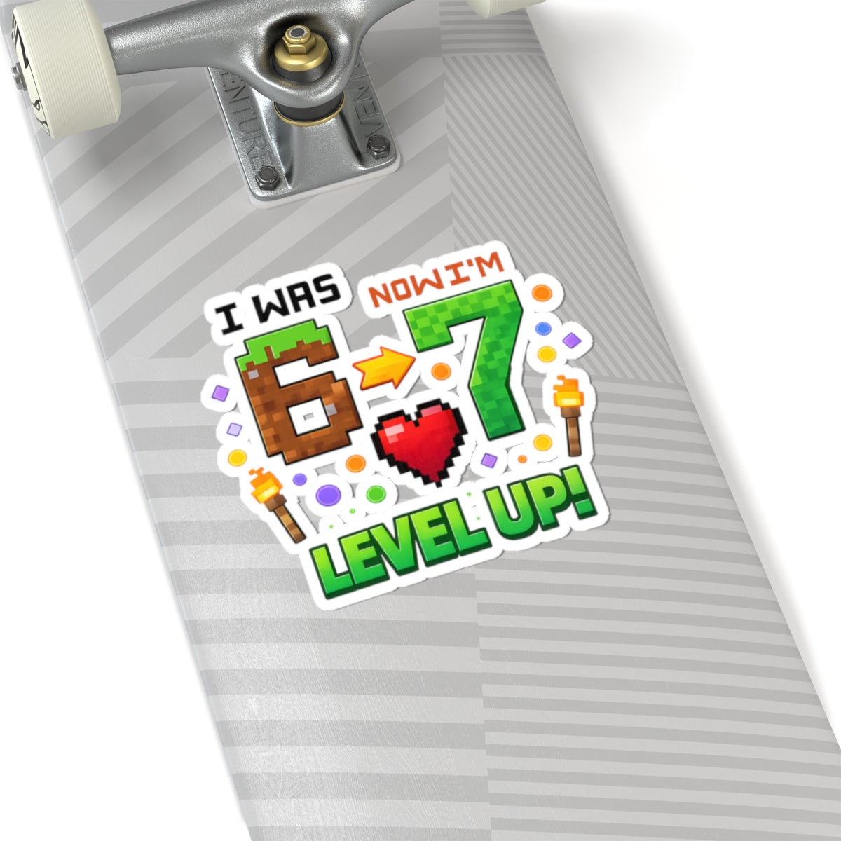 I Was 6 Now Im 7 Gamer Birthday Sticker, 7th Birthday Stickers, Game Party Sticker for Boys, Gaming Birthday, Birthday Gift for brother