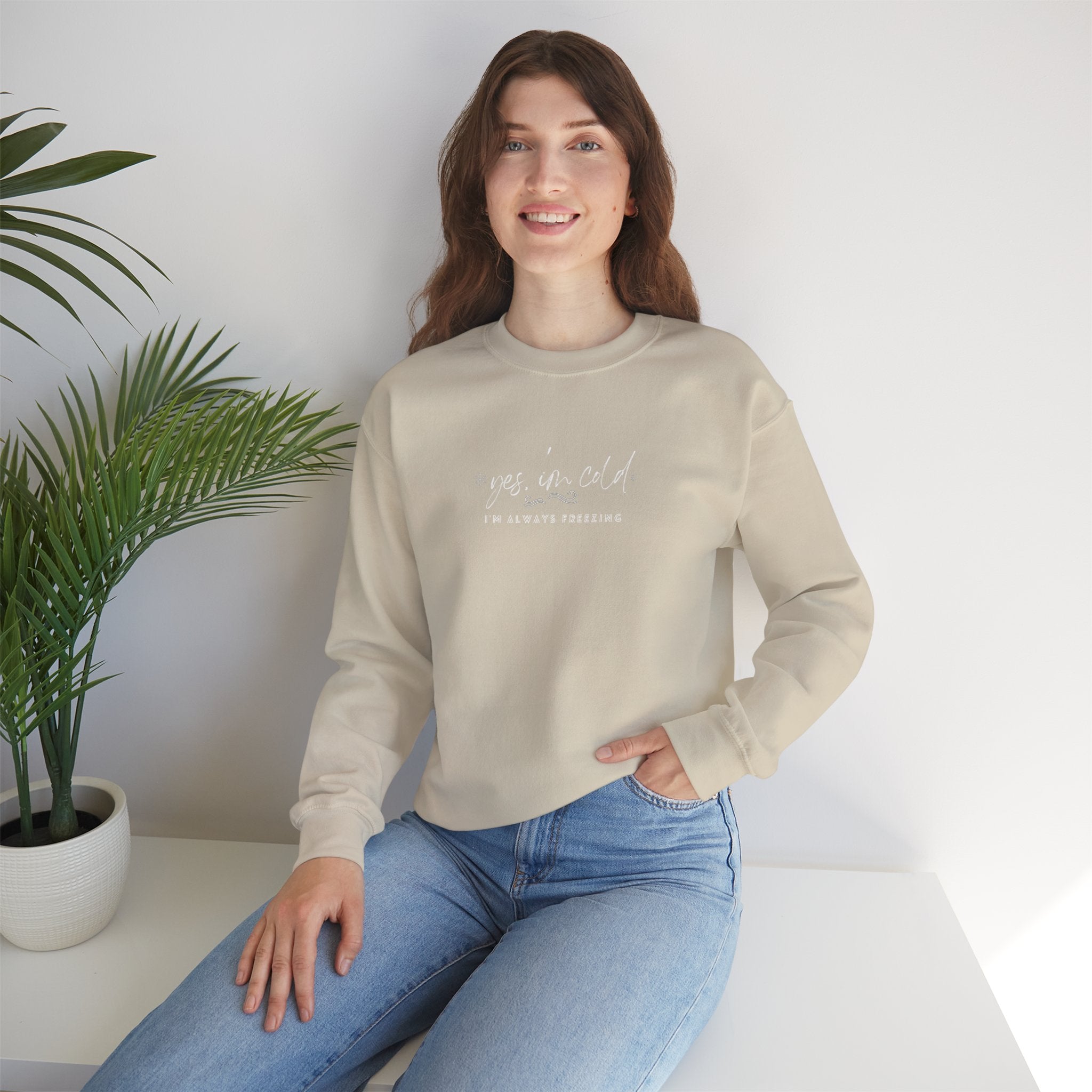 Yes I’m Cold Sweatshirt, Funny Winter Sweatshirt, Minimalist Cold Weather Sweater, Cozy Sweater Weather Shirt, Unisex Adult Youth Hoodie