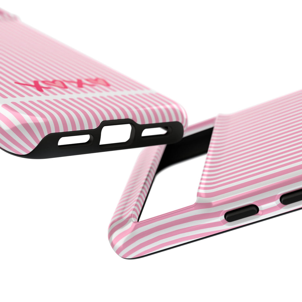 Galentines Day Pink Striped Lines phone case, Pink Stripe Iphone case | Tough Cases - Iphone, Samsung and Pixel Mobile cases